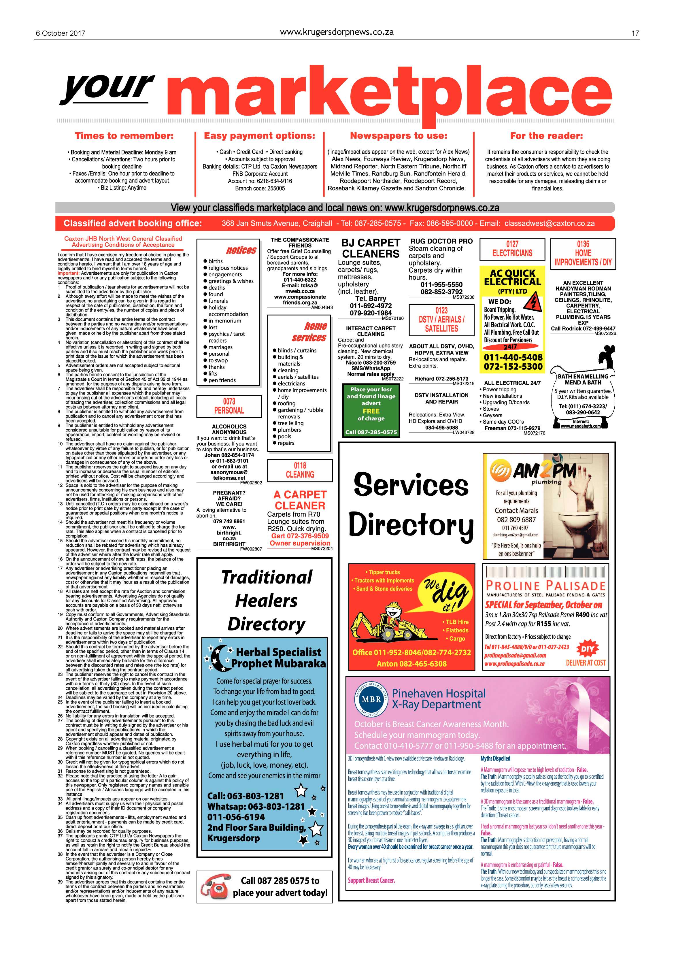 Krugersdorp News 6 October 2017 page 17