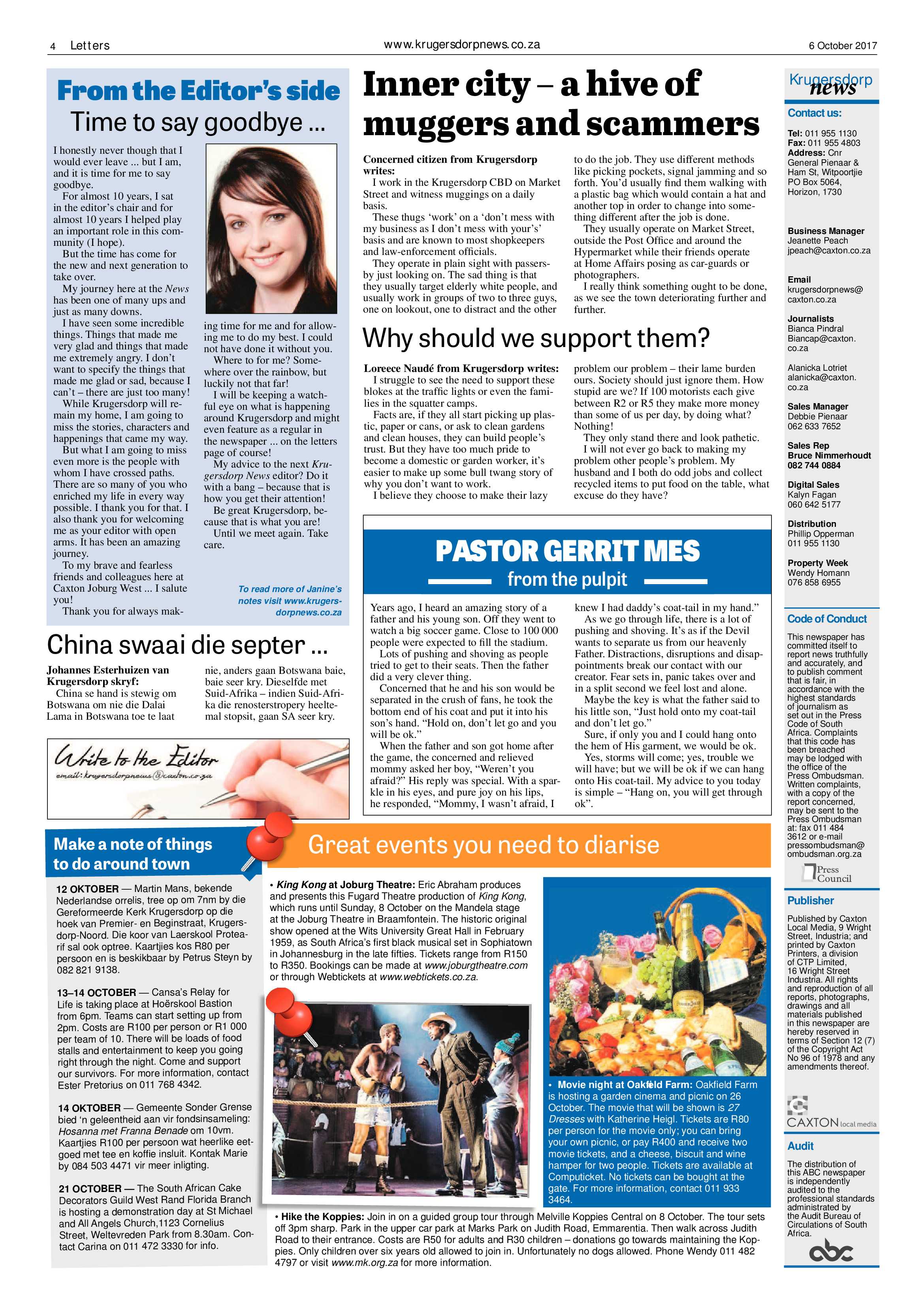 Krugersdorp News 6 October 2017 page 4