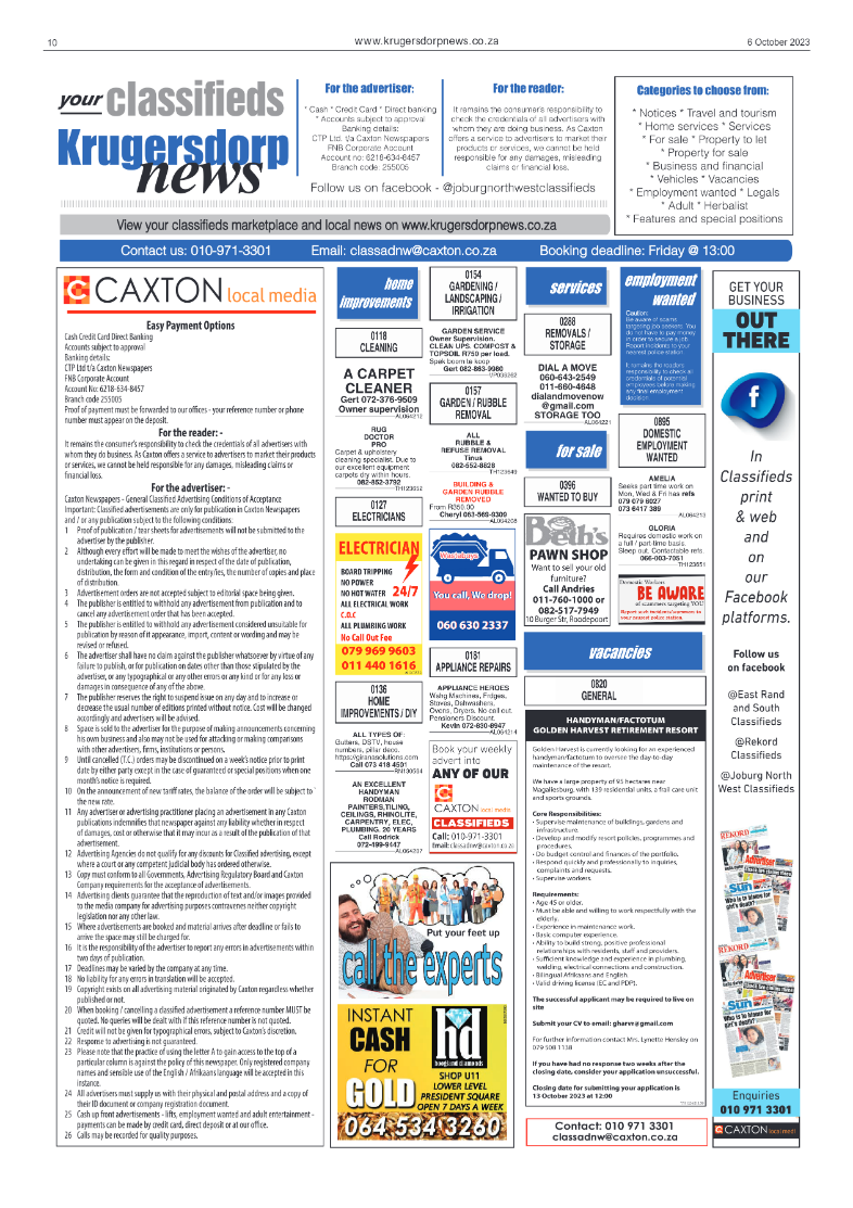 Krugersdorp News 6 October 2023 page 10