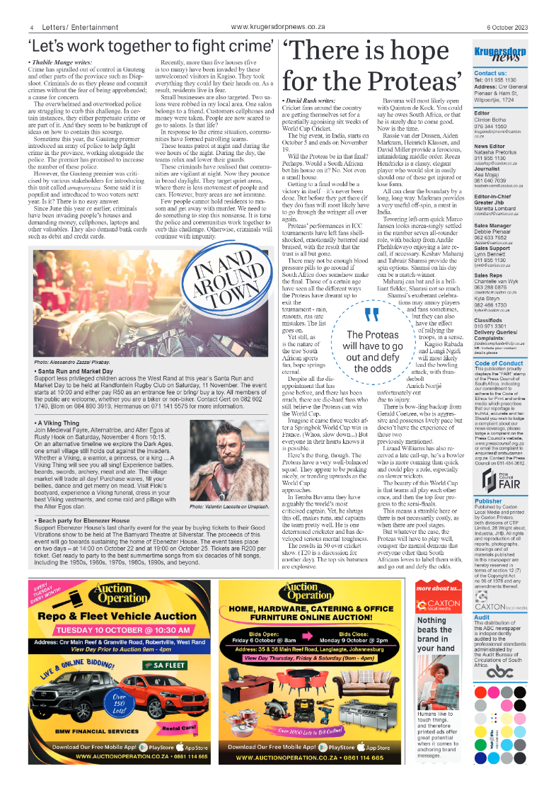 Krugersdorp News 6 October 2023 page 4