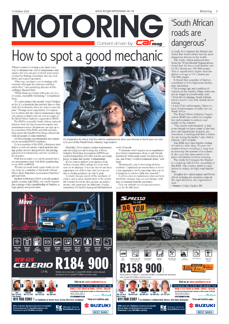 Krugersdorp News 6 October 2023 page 9