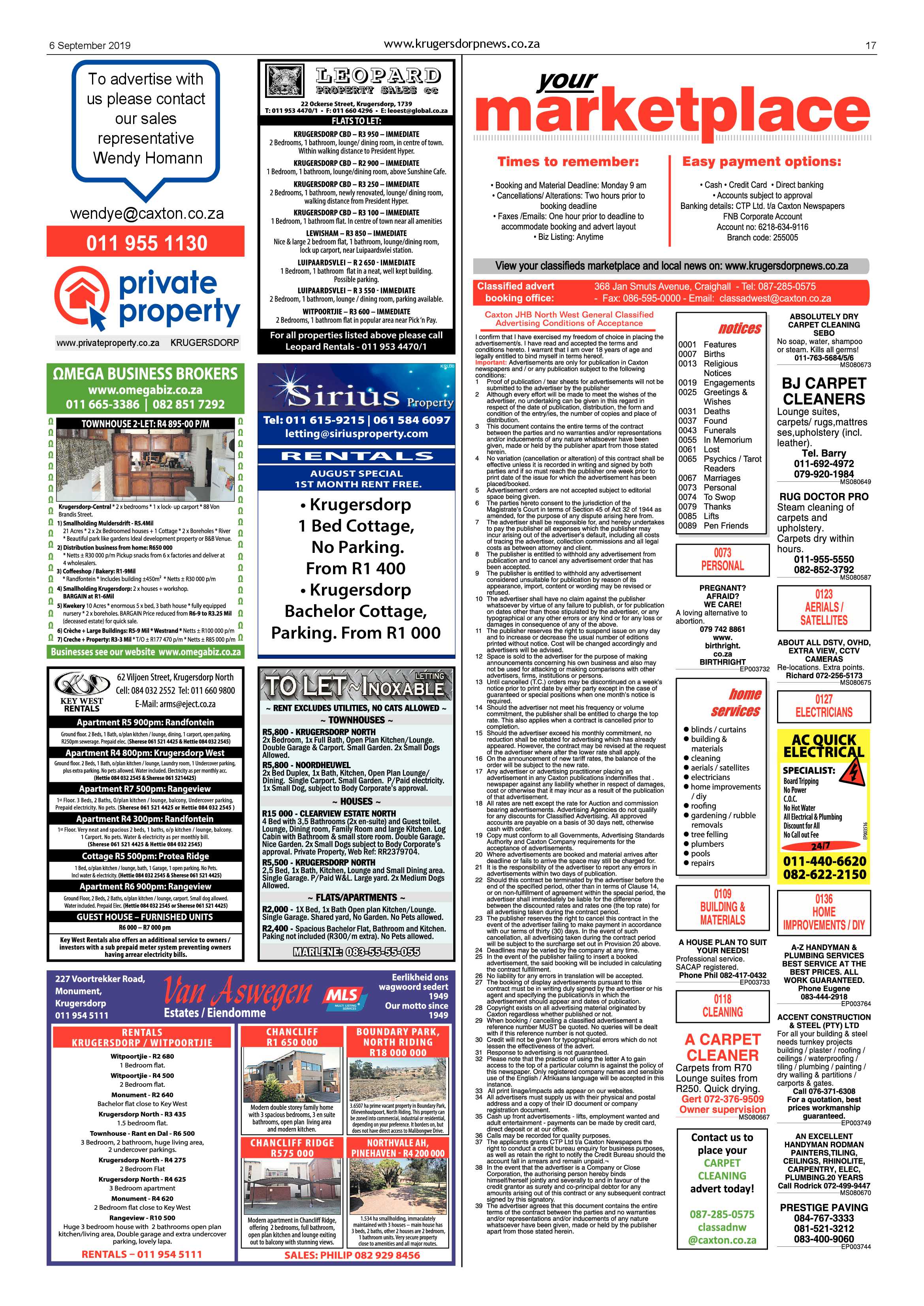 Krugersdorp News 6 September 2019 page 17