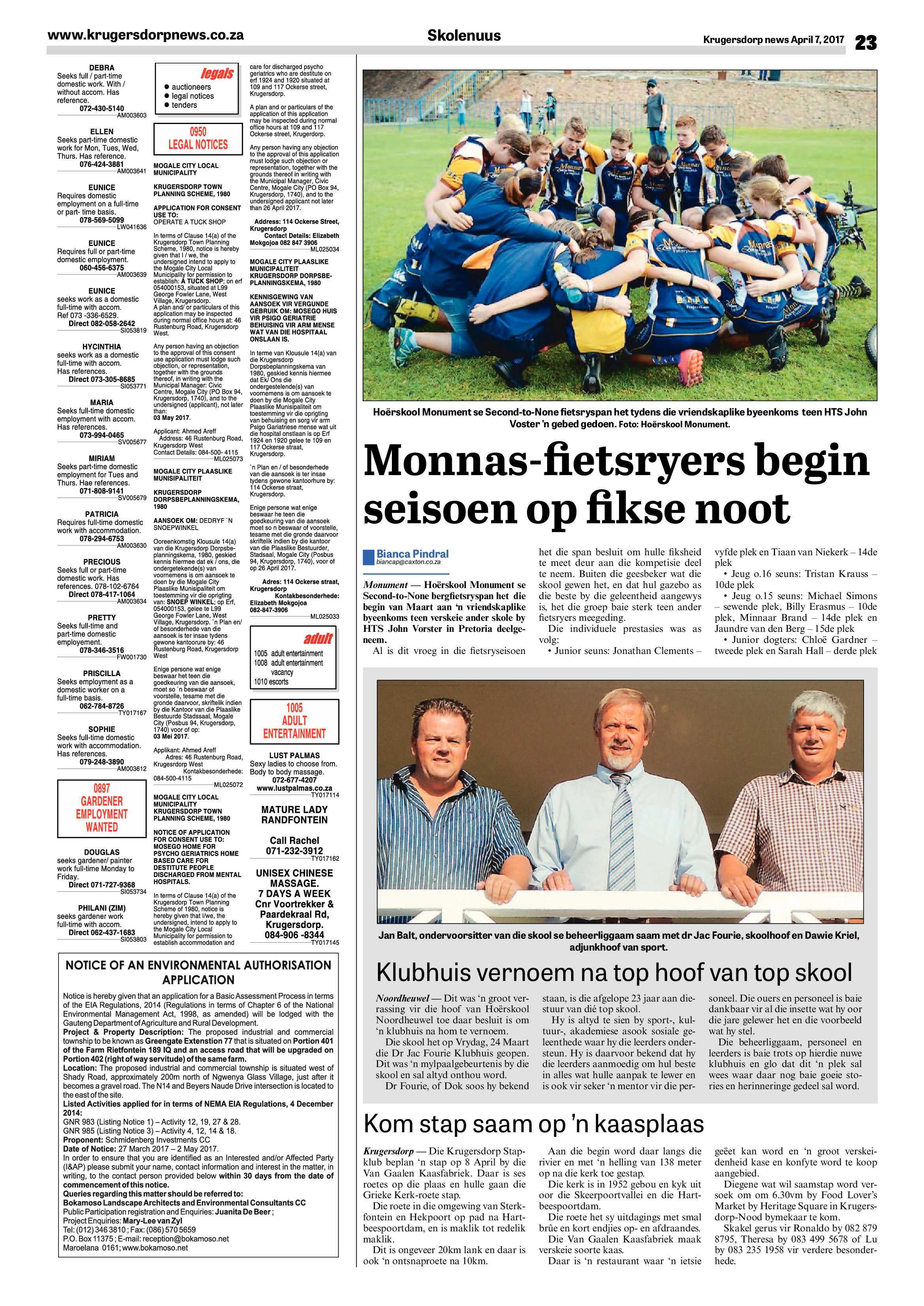 Krugersdorp News 7 April 2017 page 23
