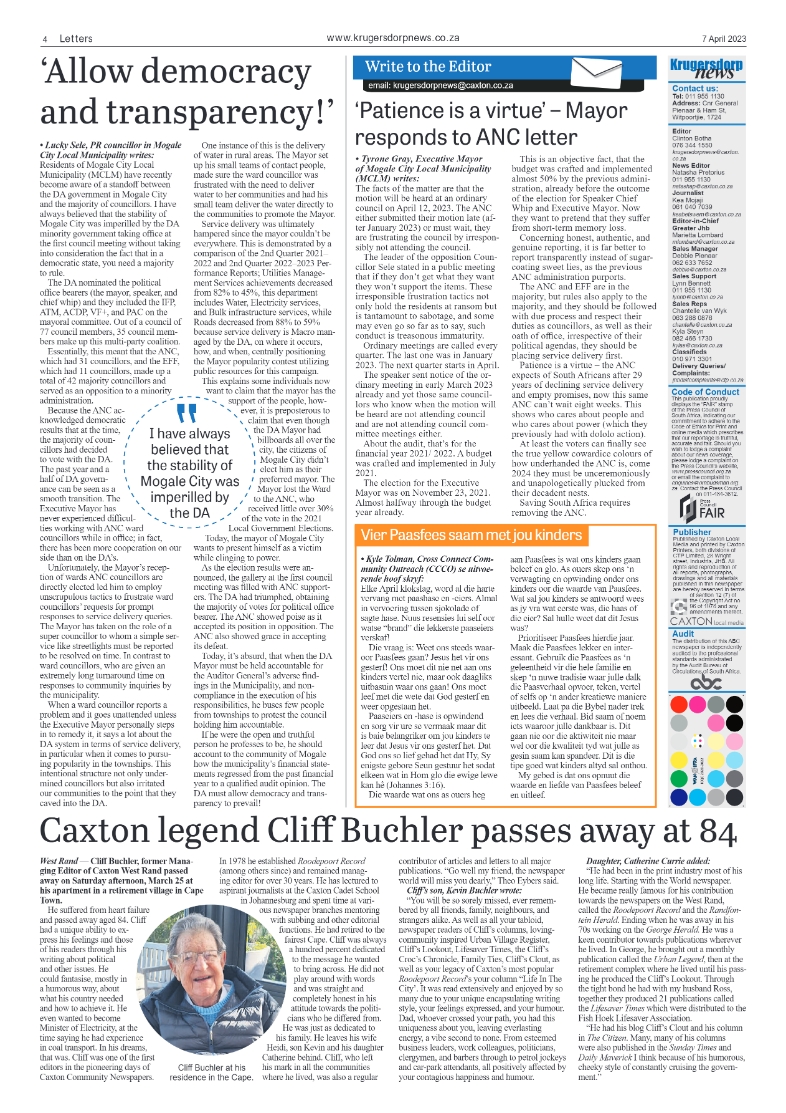 Krugersdorp News 7 April 2023 page 4
