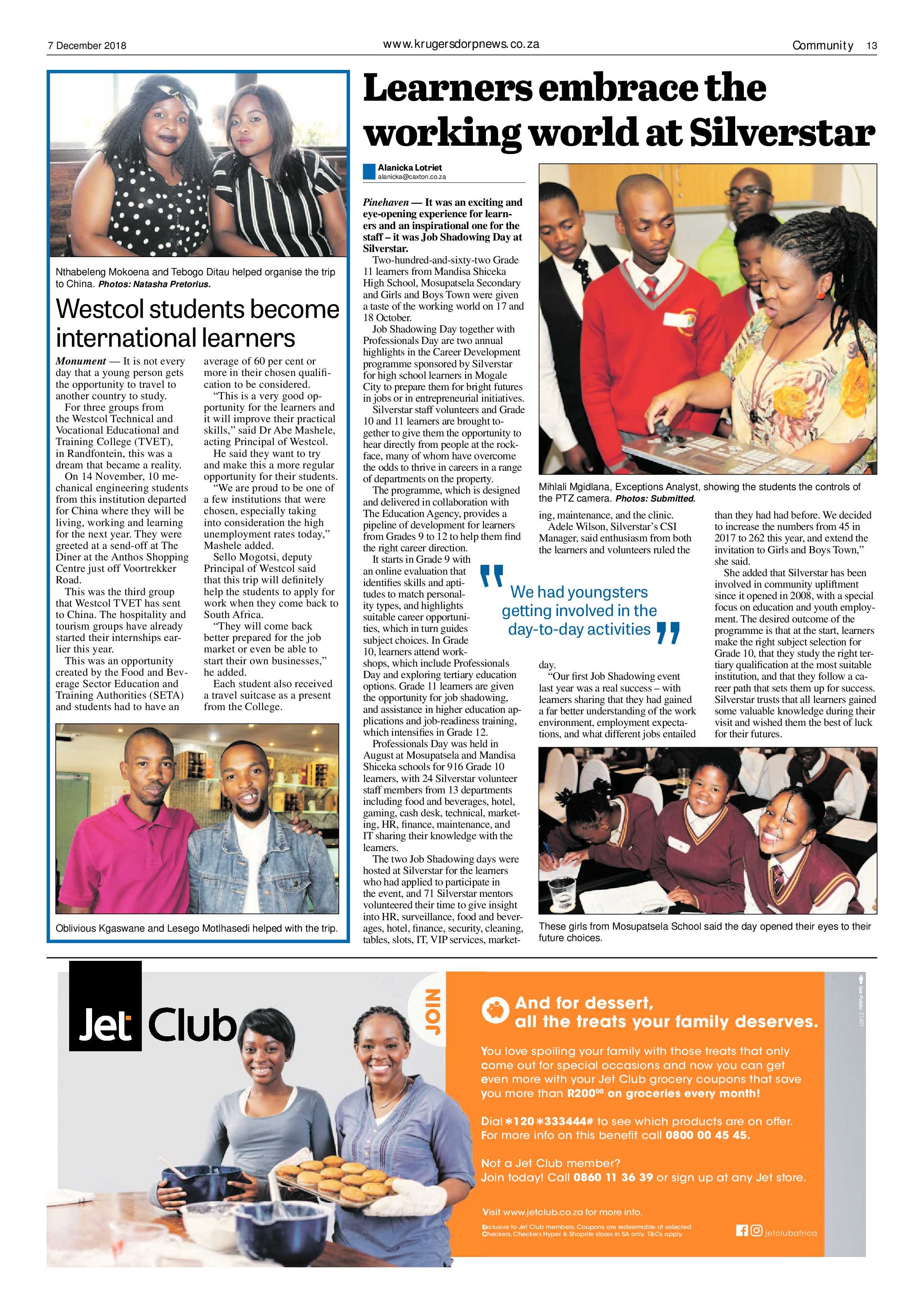 Krugersdorp News 7 December 2018 page 13