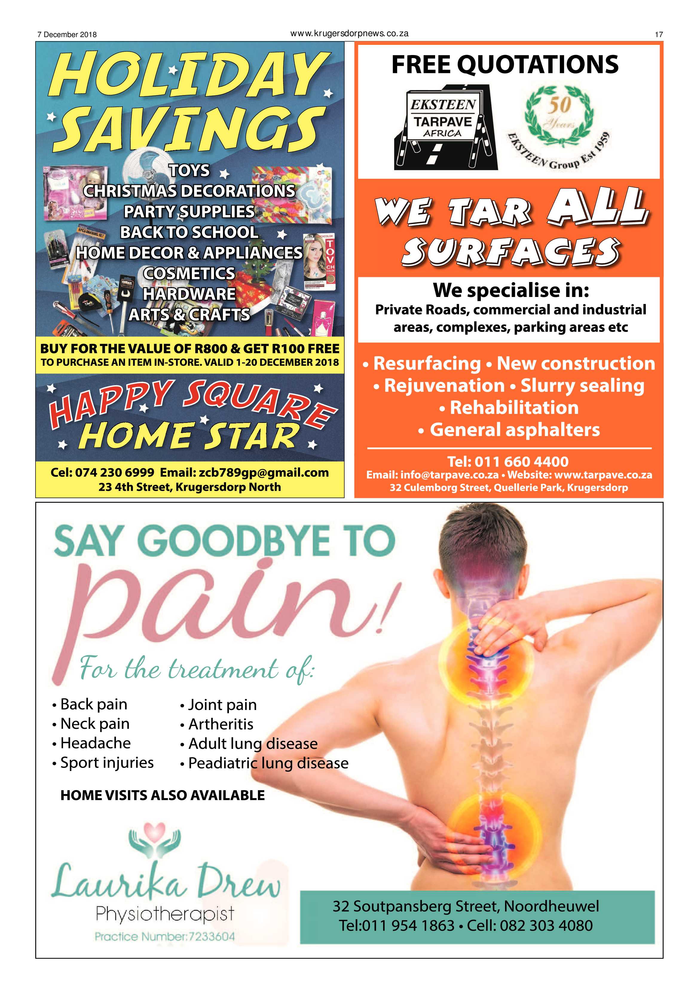 Krugersdorp News 7 December 2018 page 17