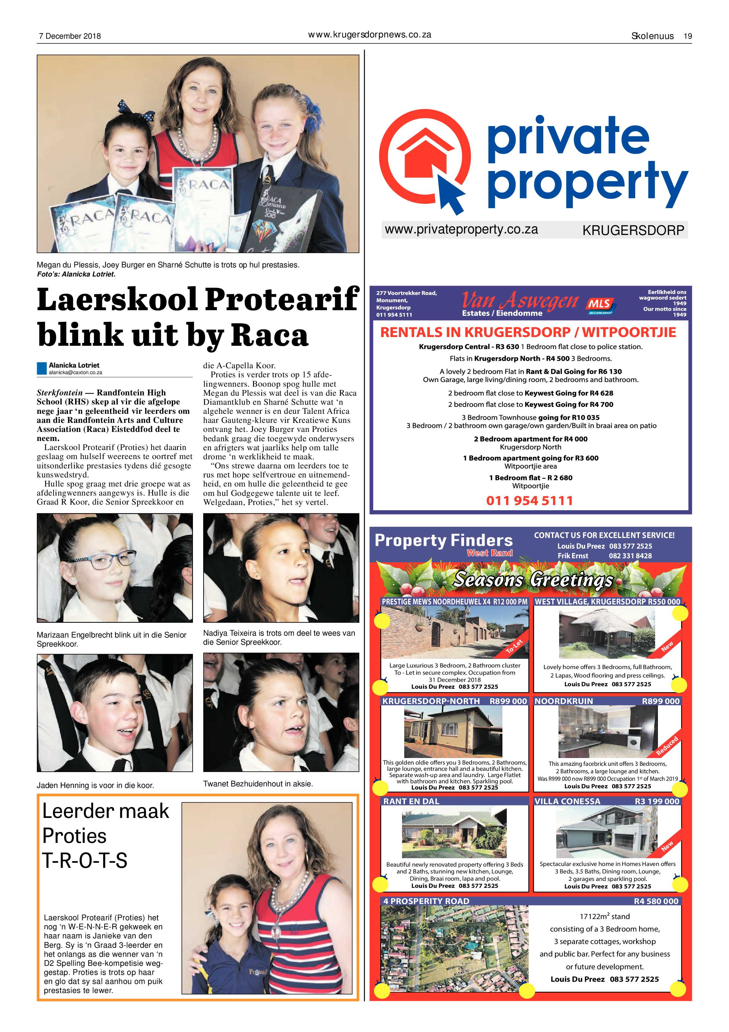 Krugersdorp News 7 December 2018 page 19