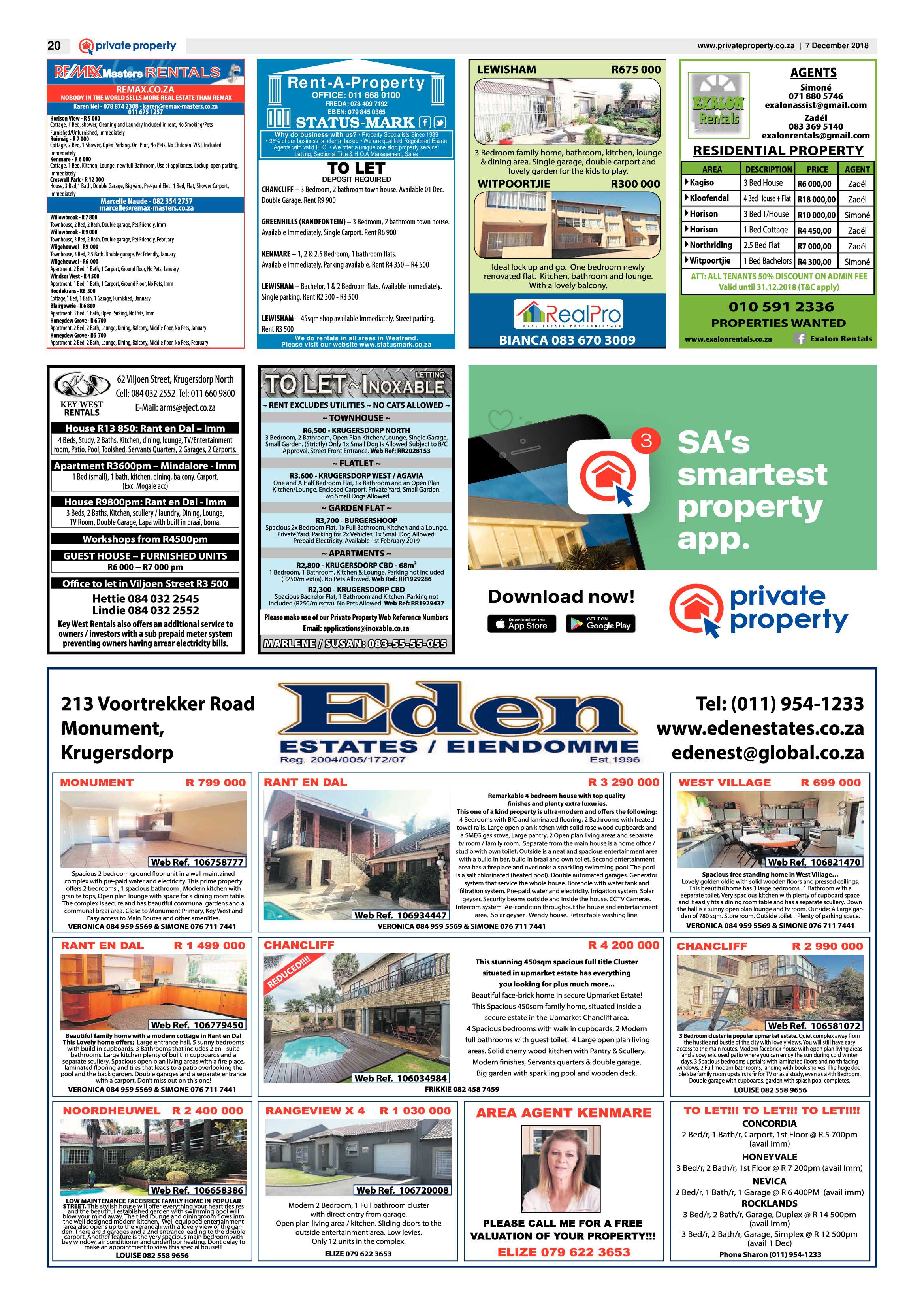 Krugersdorp News 7 December 2018 page 20