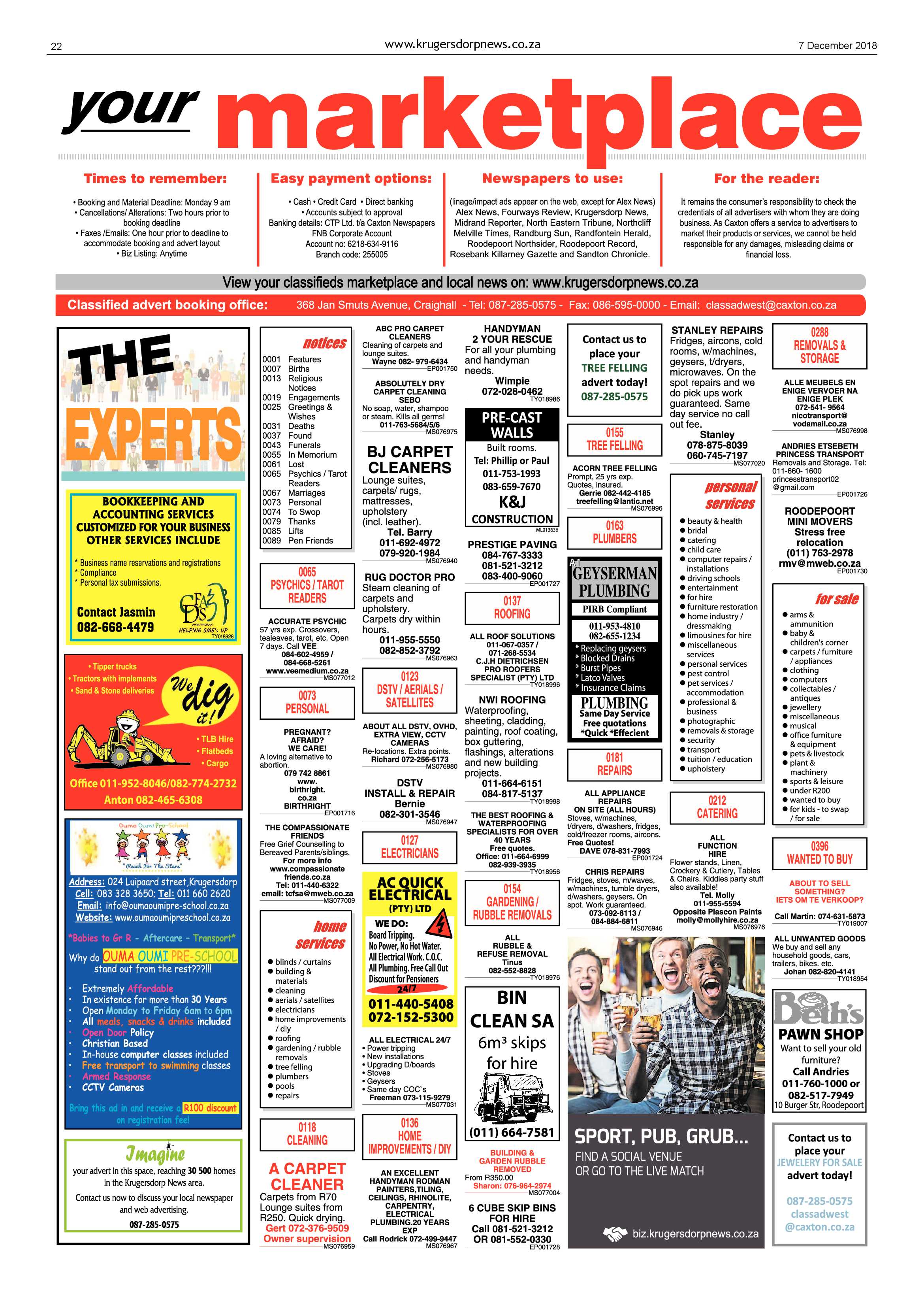 Krugersdorp News 7 December 2018 page 22