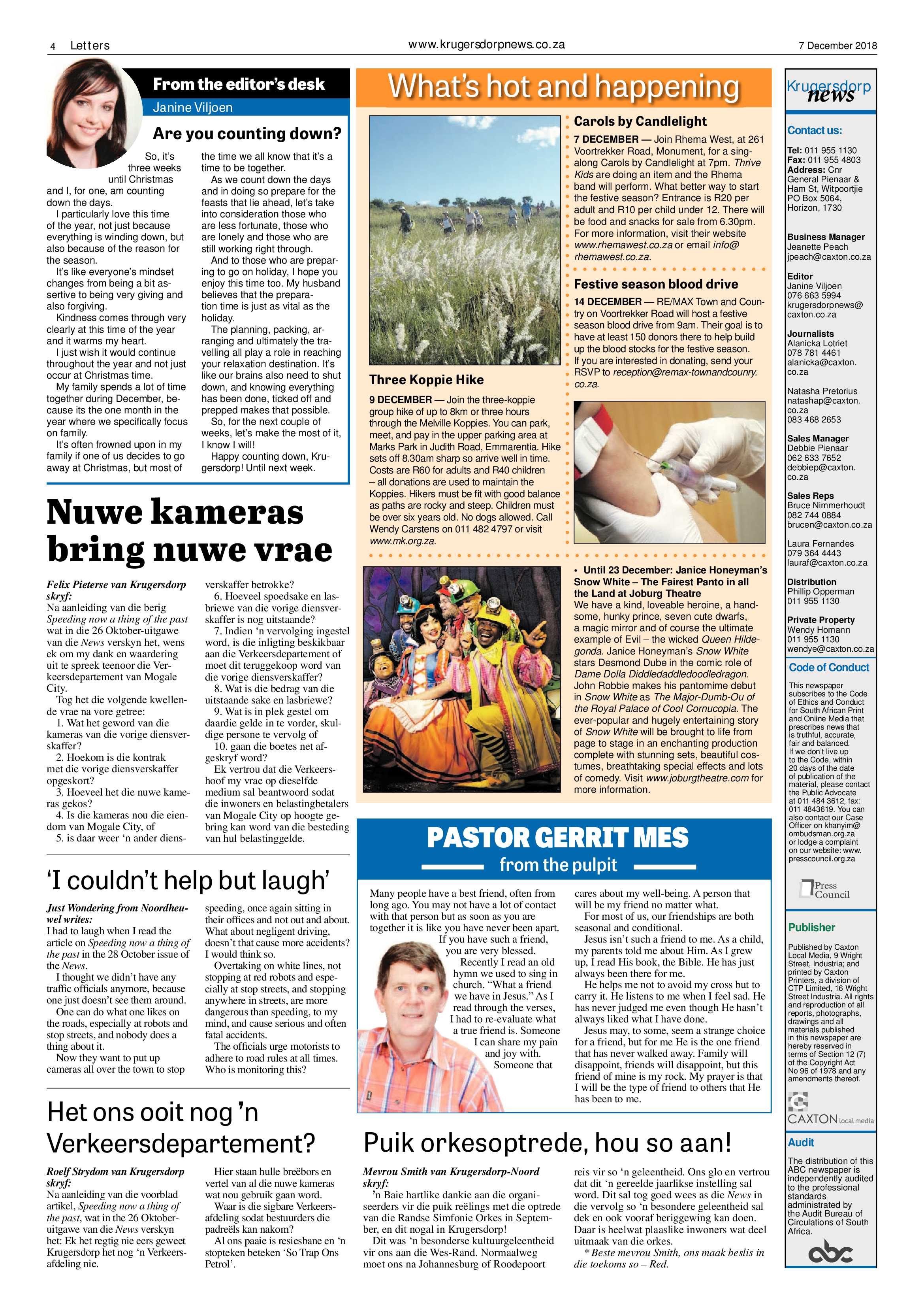 Krugersdorp News 7 December 2018 page 4