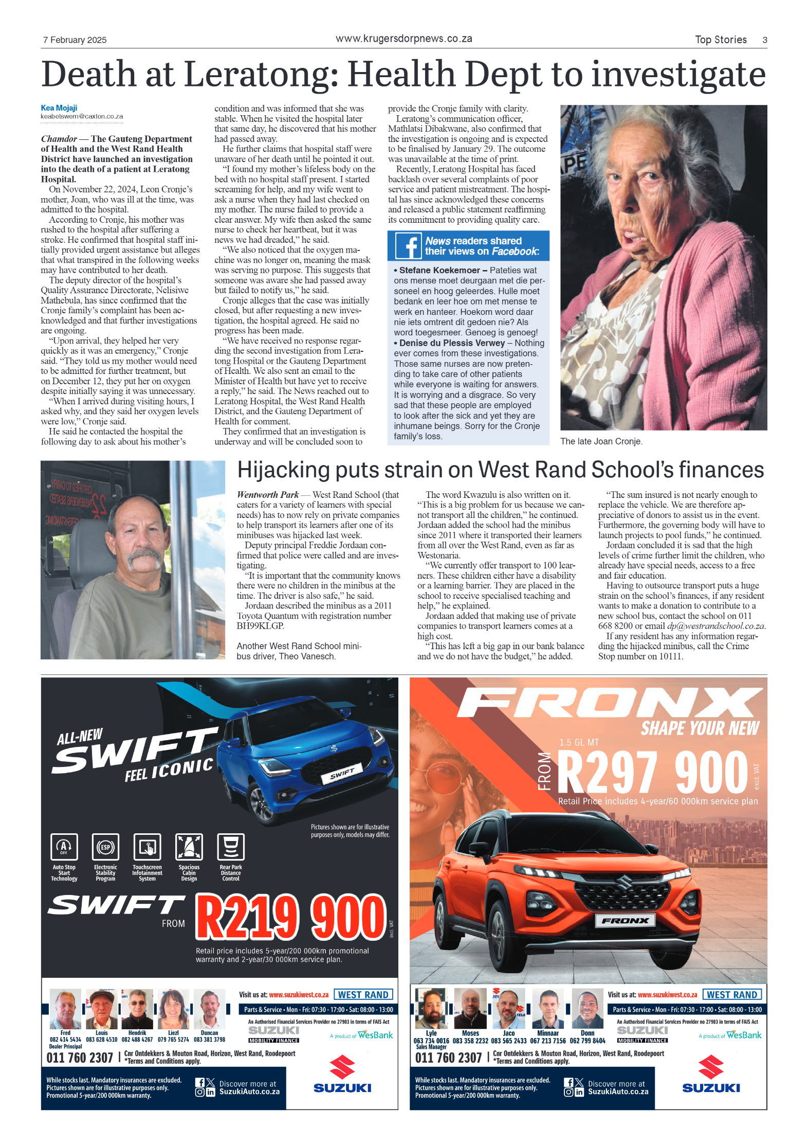 Krugersdorp News 7 February 2025 page 3