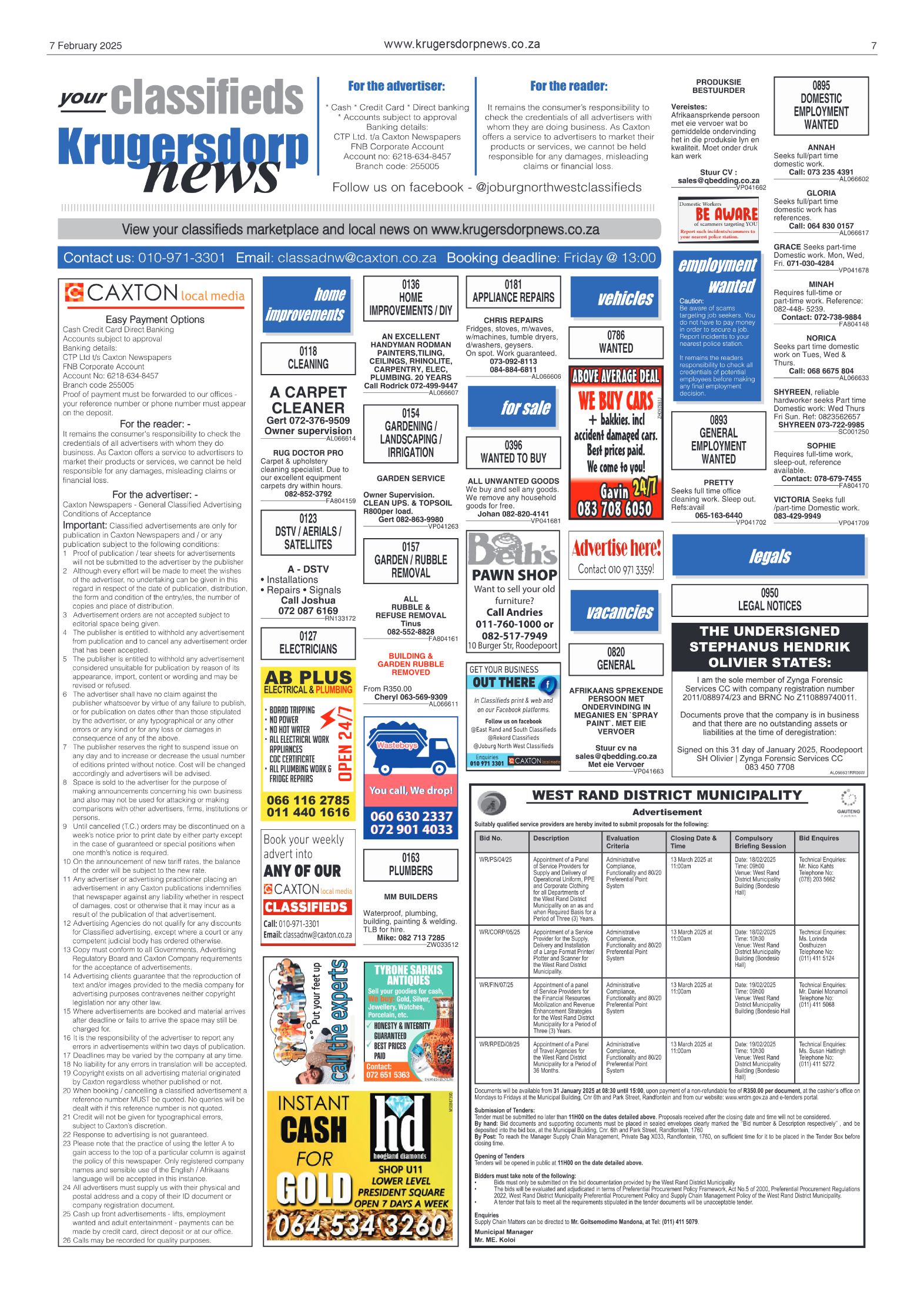 Krugersdorp News 7 February 2025 page 7