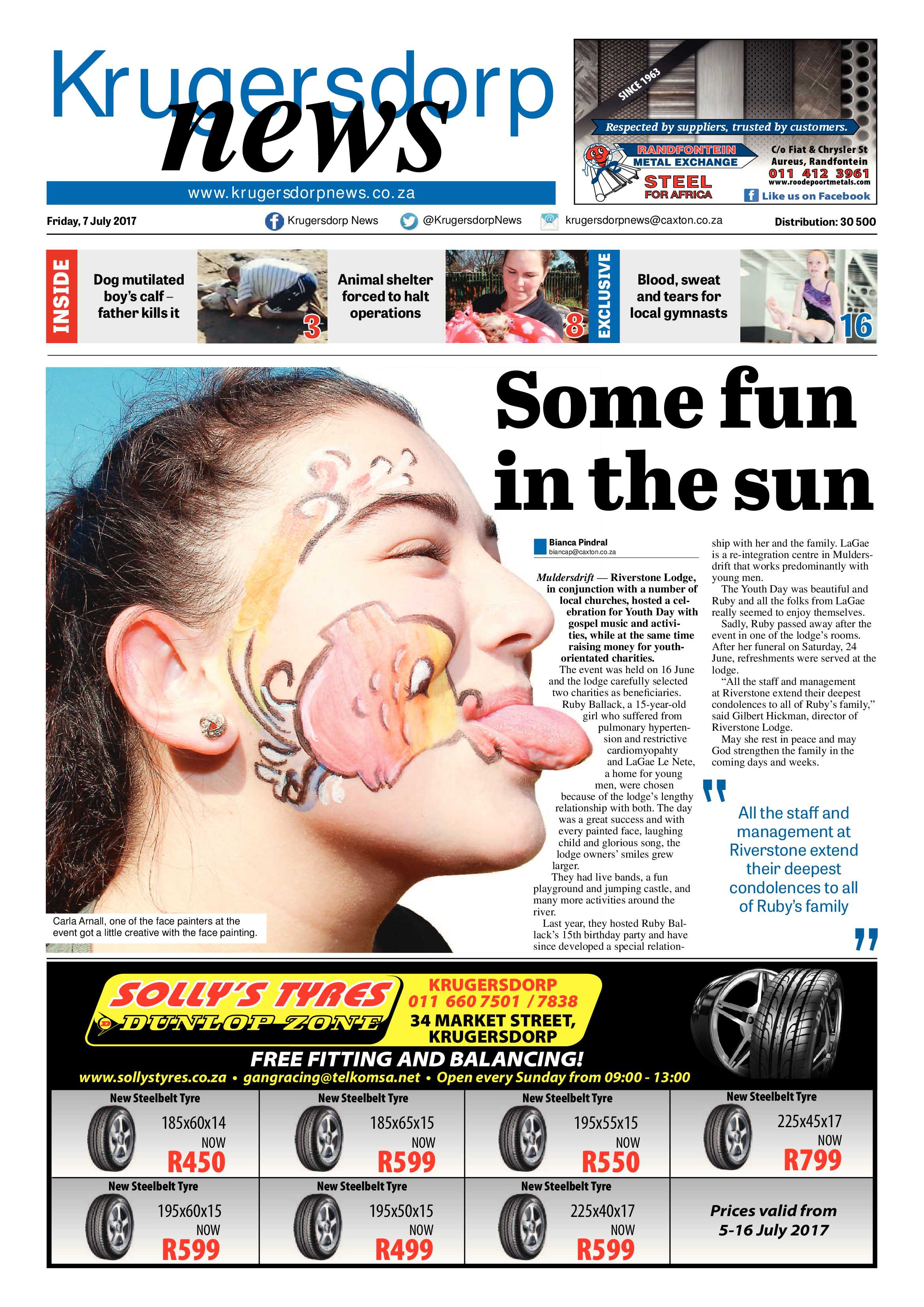 Krugersdorp News 7 July 2017 page 1