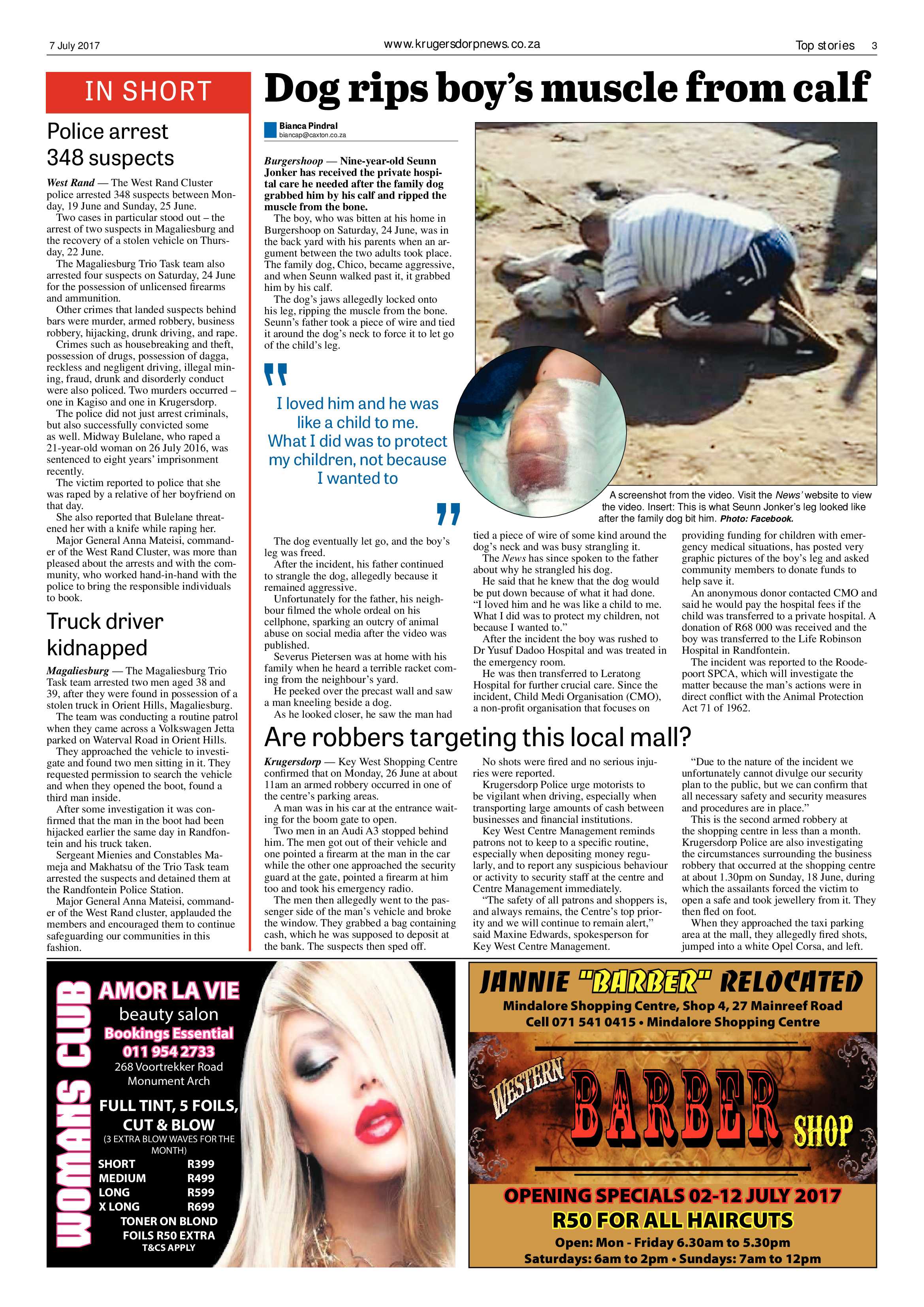 Krugersdorp News 7 July 2017 page 3