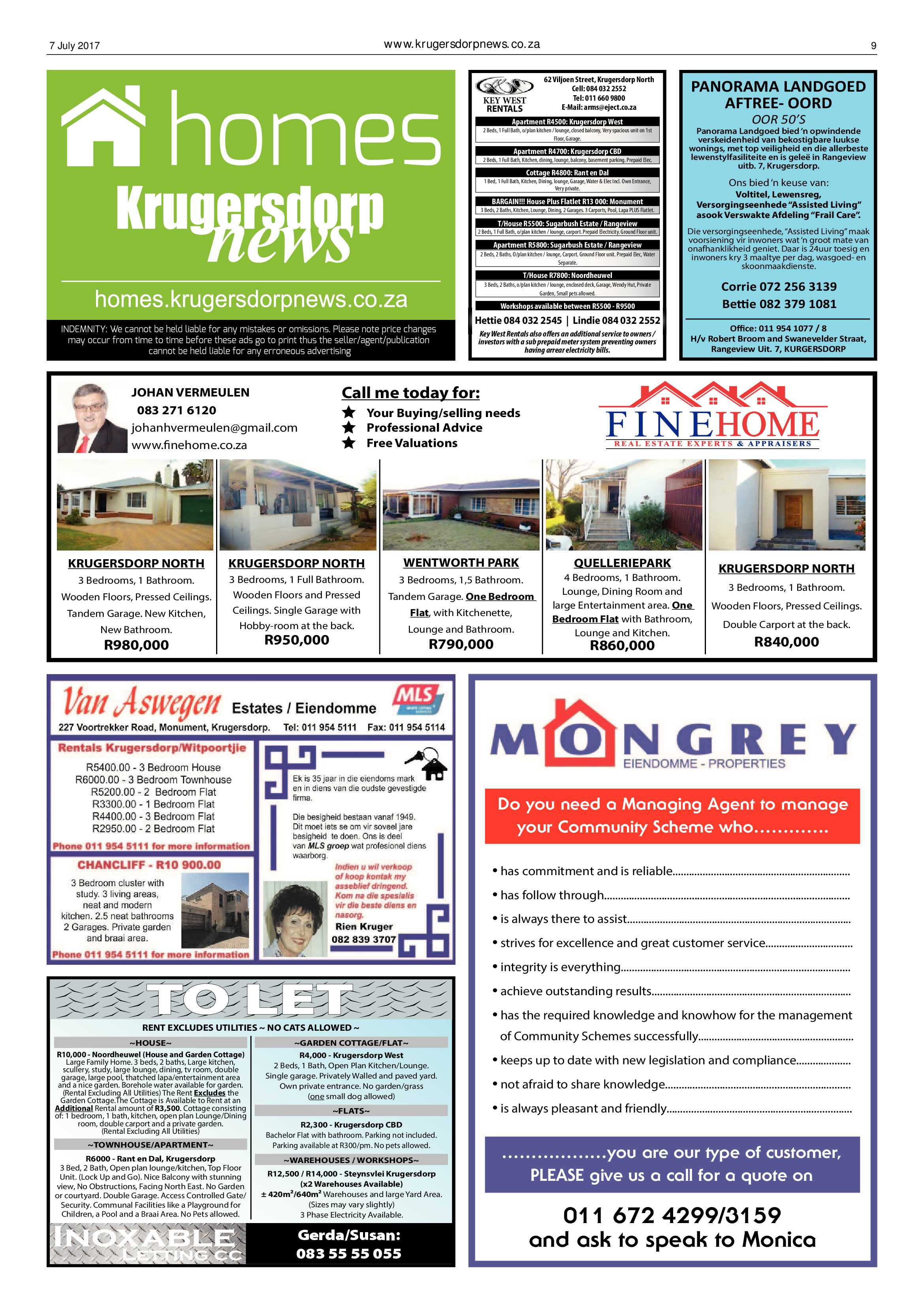 Krugersdorp News 7 July 2017 page 9