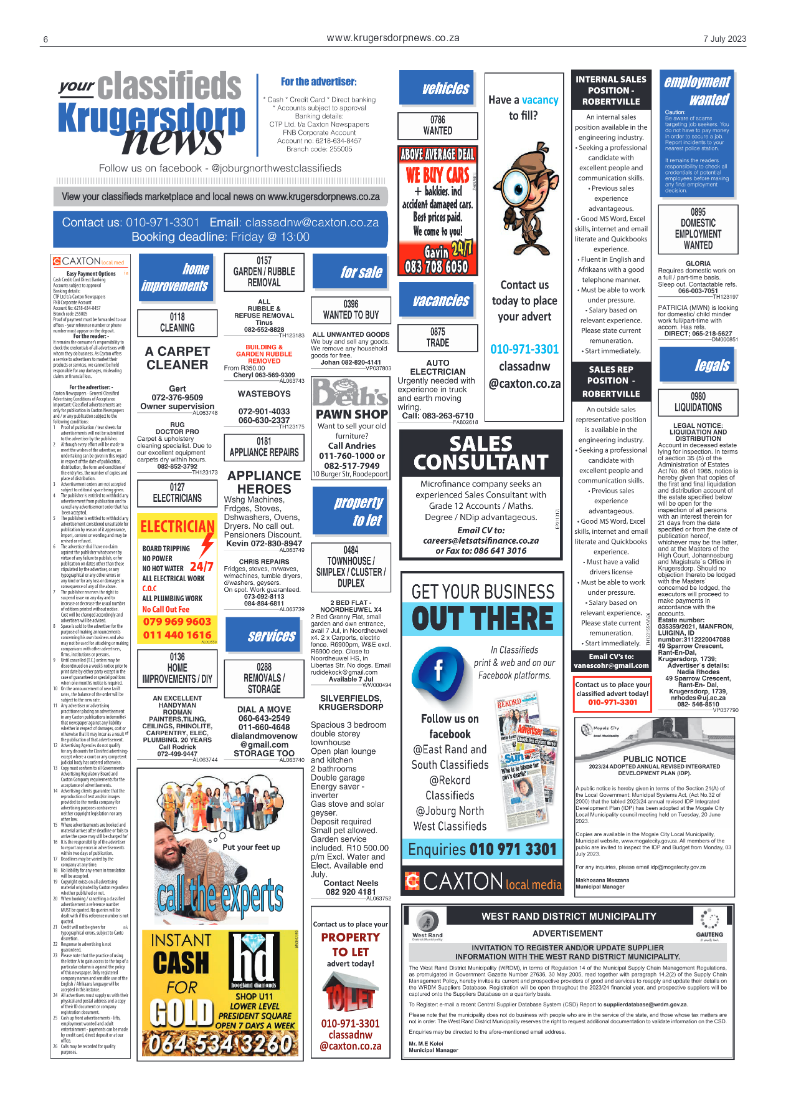 Krugersdorp News 7 July 2023 page 6