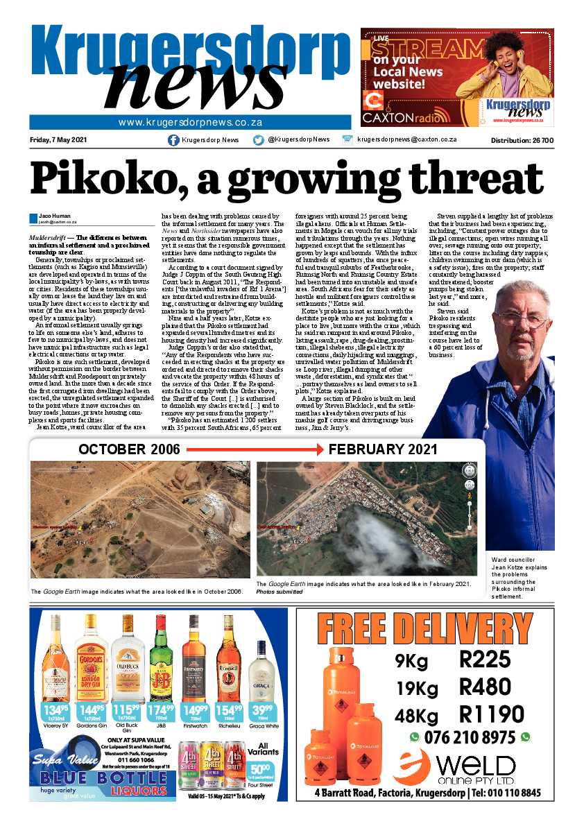 Krugersdorp News 7 May 2021 page 1
