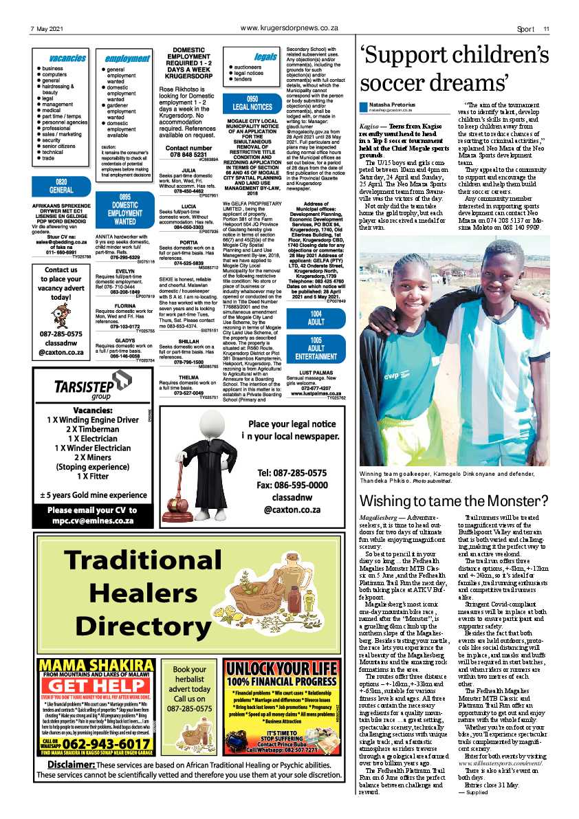 Krugersdorp News 7 May 2021 page 11