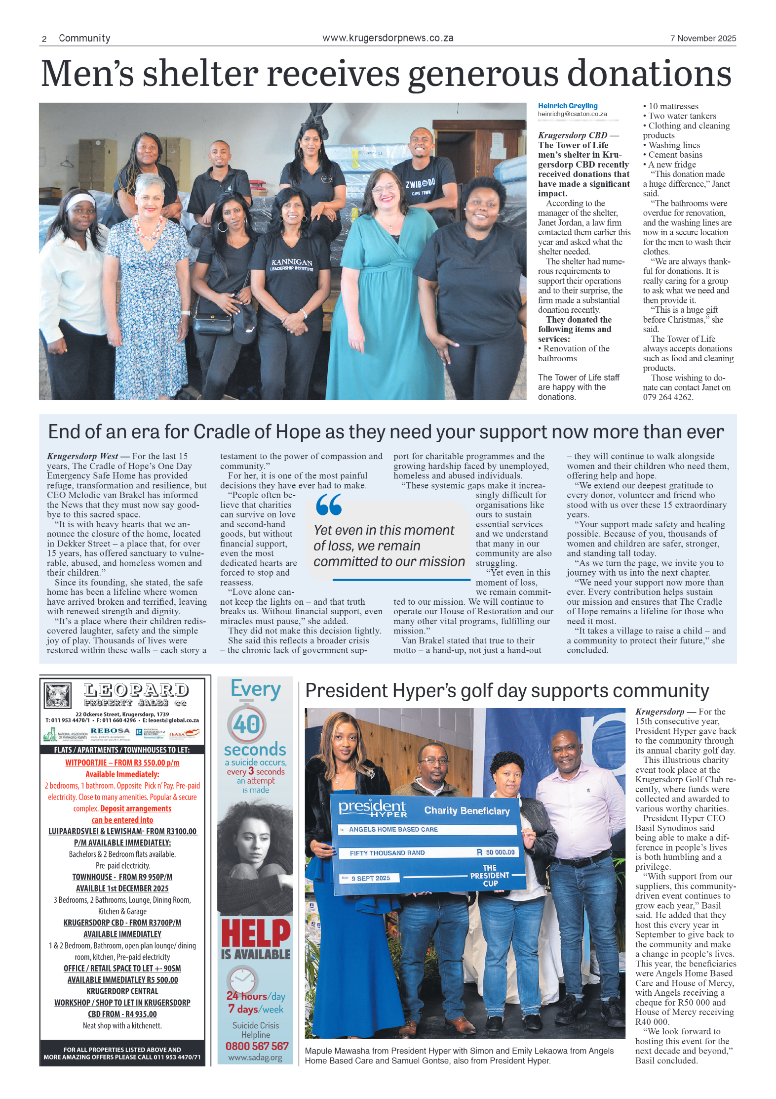Krugersdorp News 7 November 2025 page 2