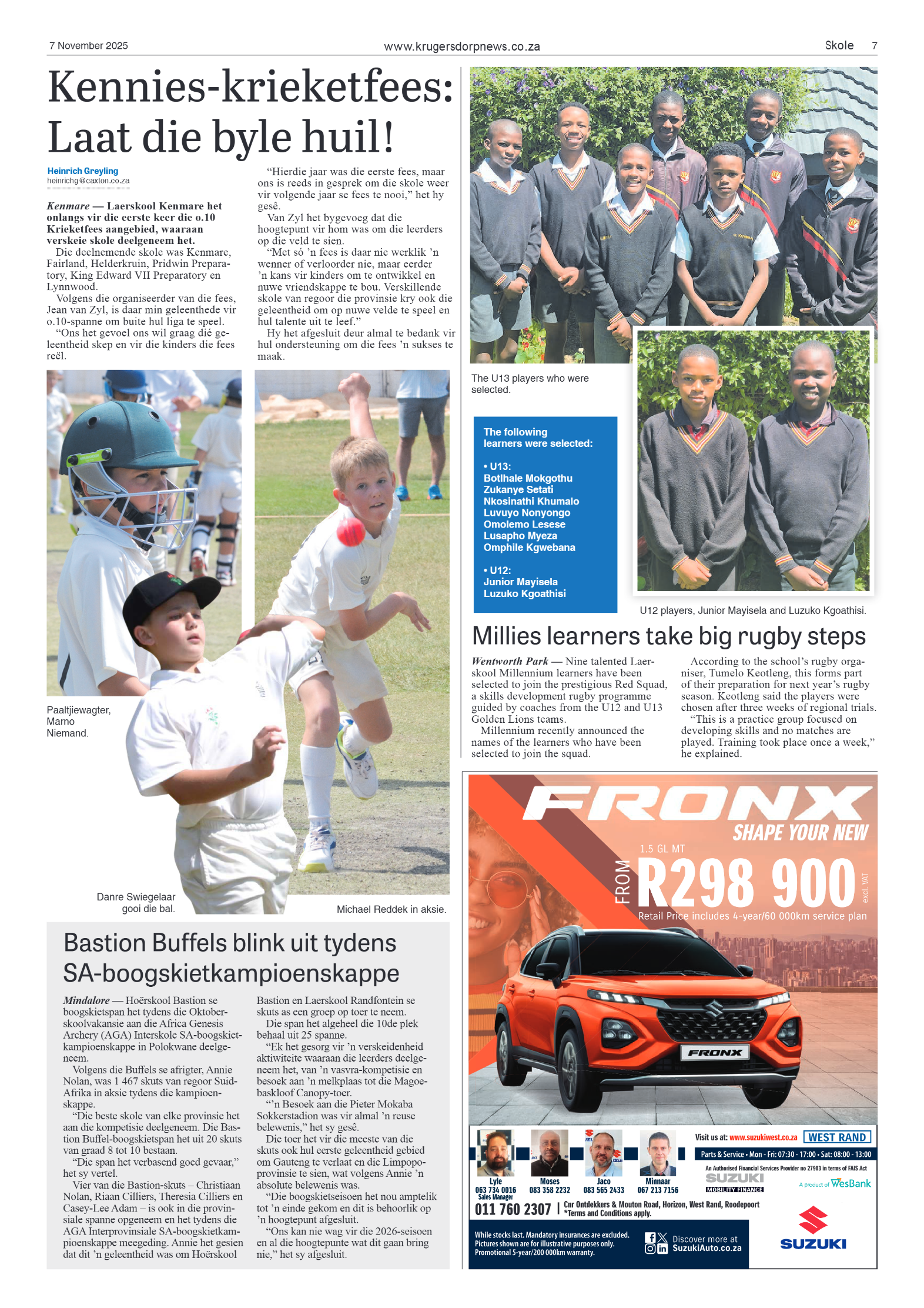 Krugersdorp News 7 November 2025 page 7