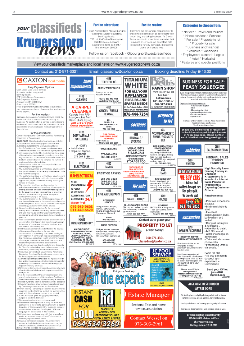Krugersdorp News 7 October 2022 page 6