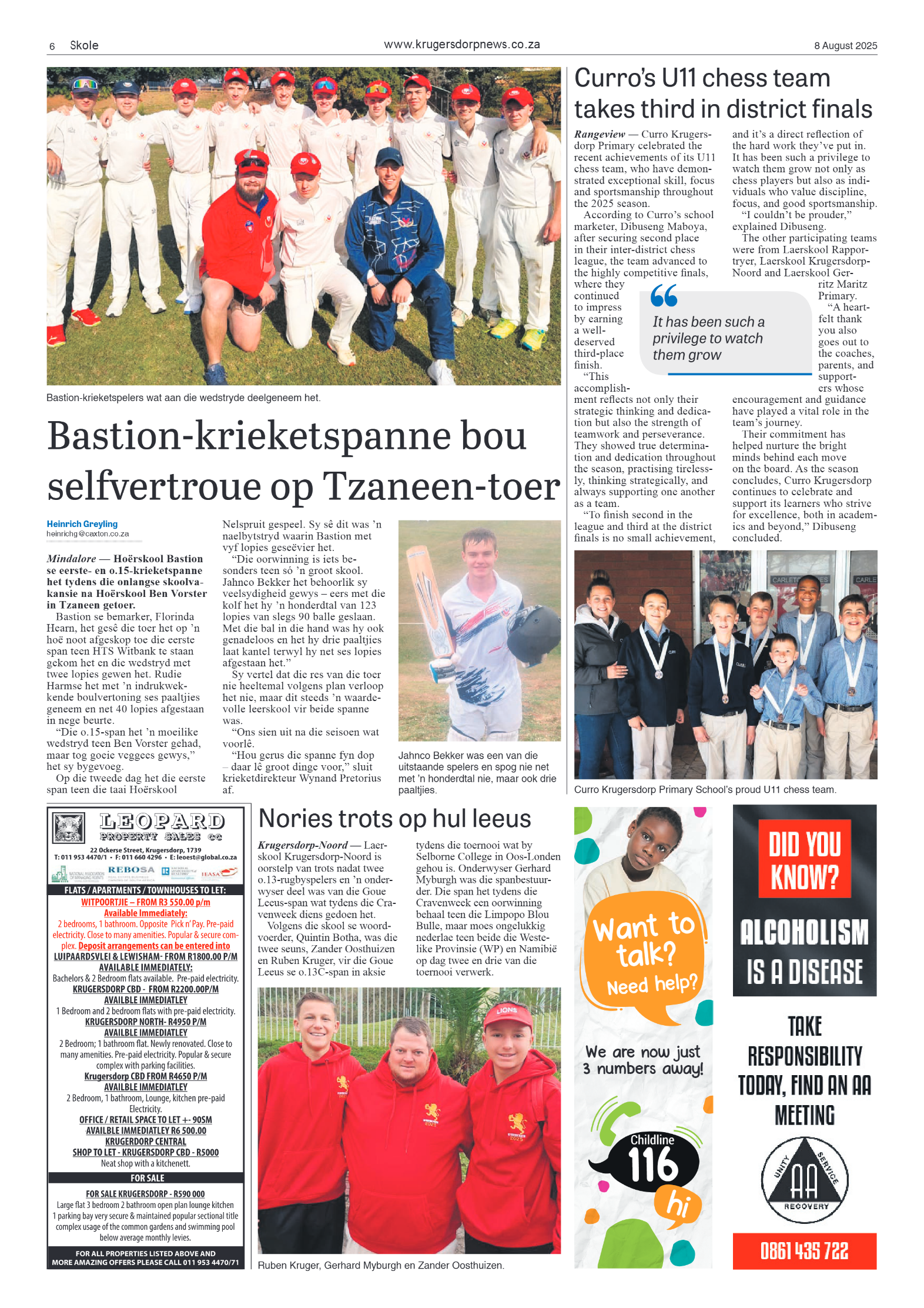 Krugersdorp News 8 August 2025 page 6