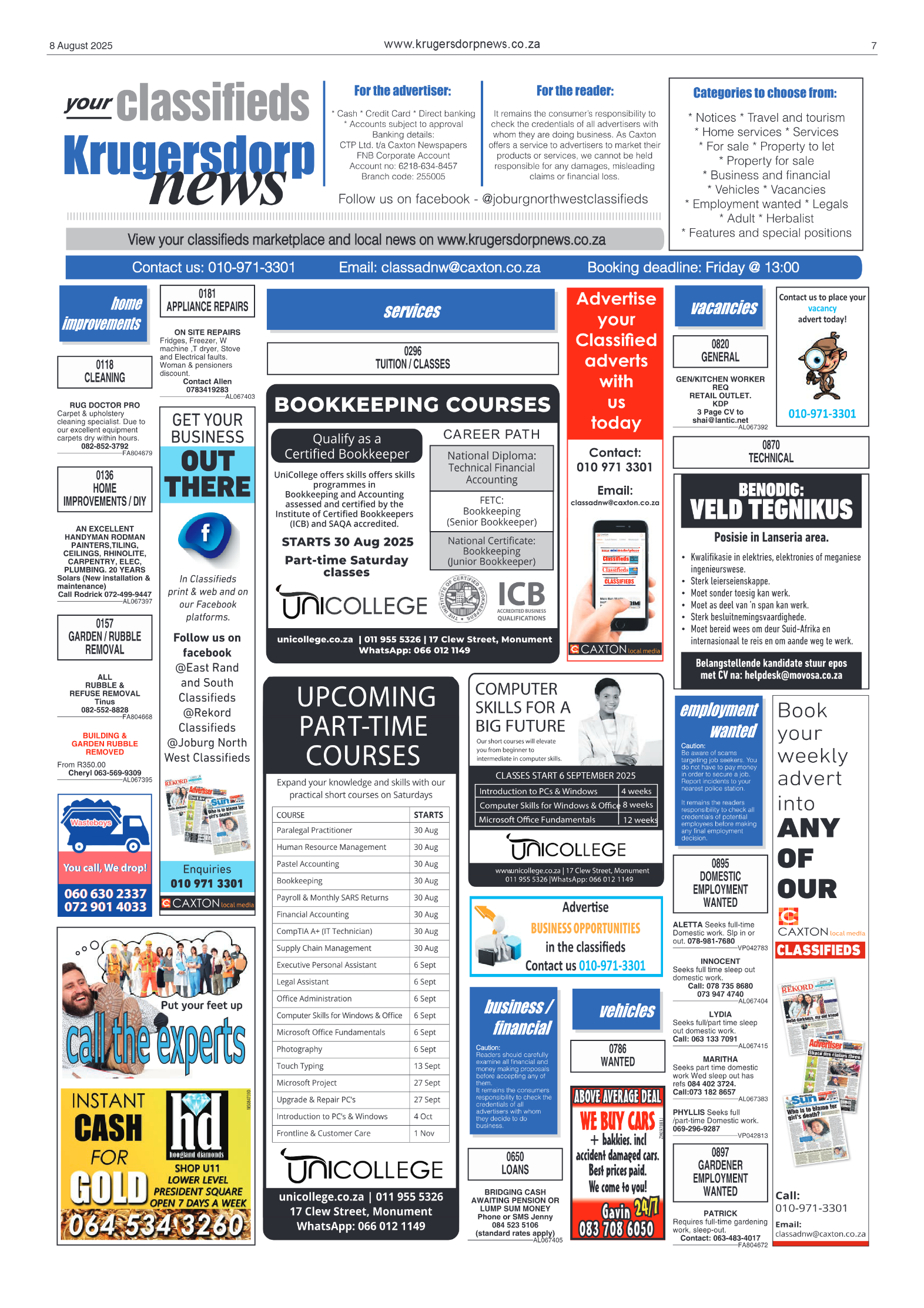Krugersdorp News 8 August 2025 page 7