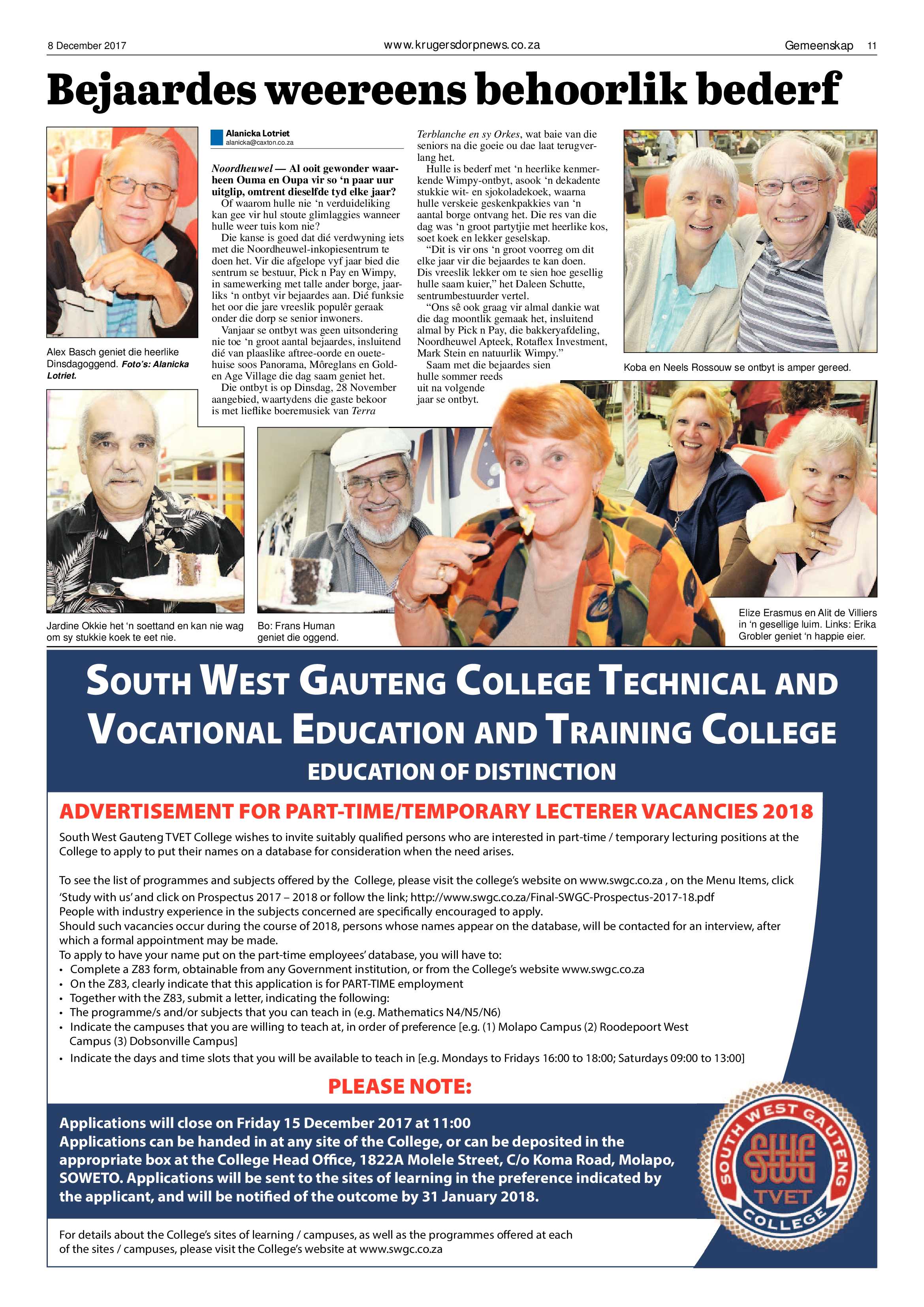 Krugersdorp News 8 December 2017 page 11