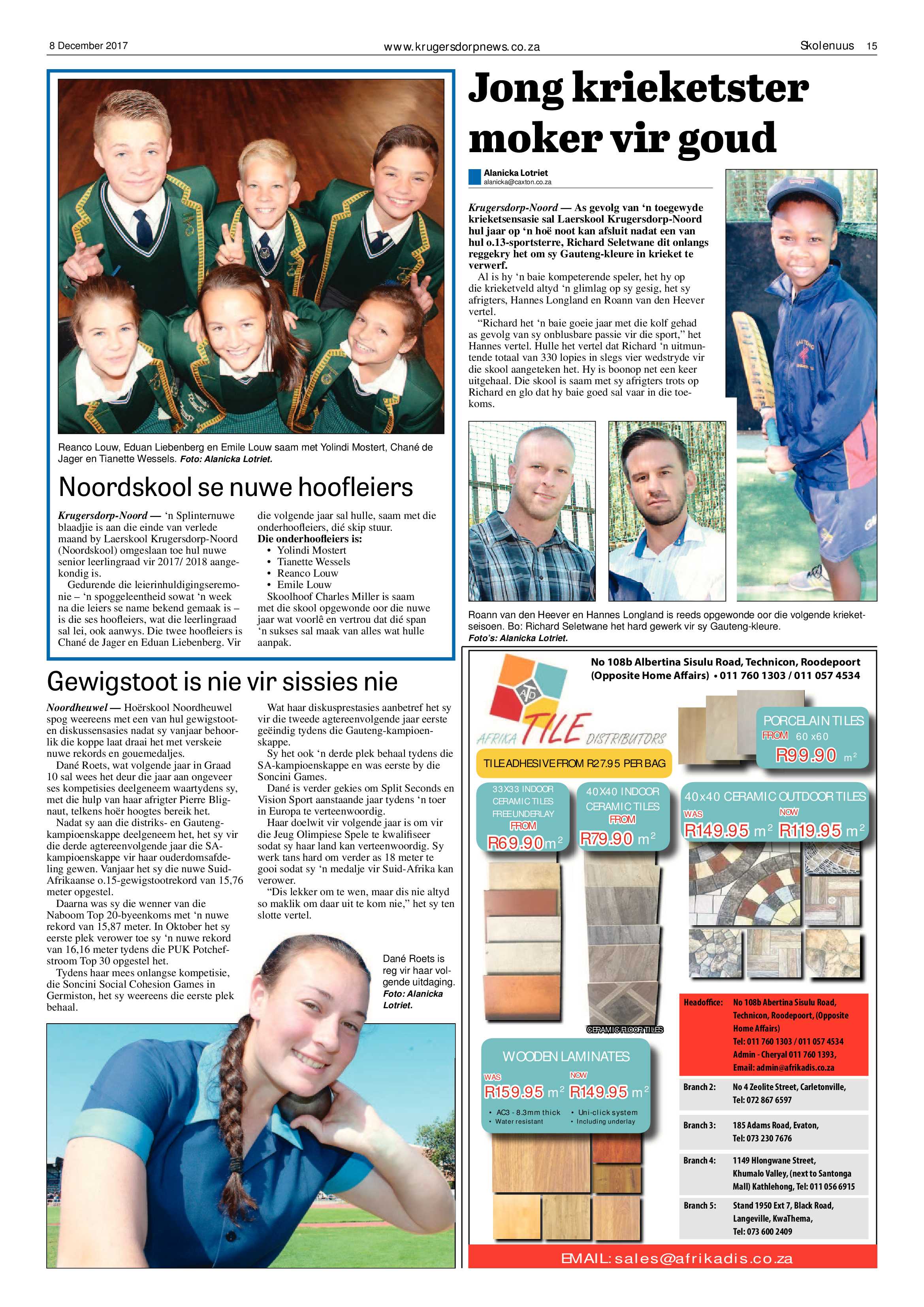 Krugersdorp News 8 December 2017 page 15