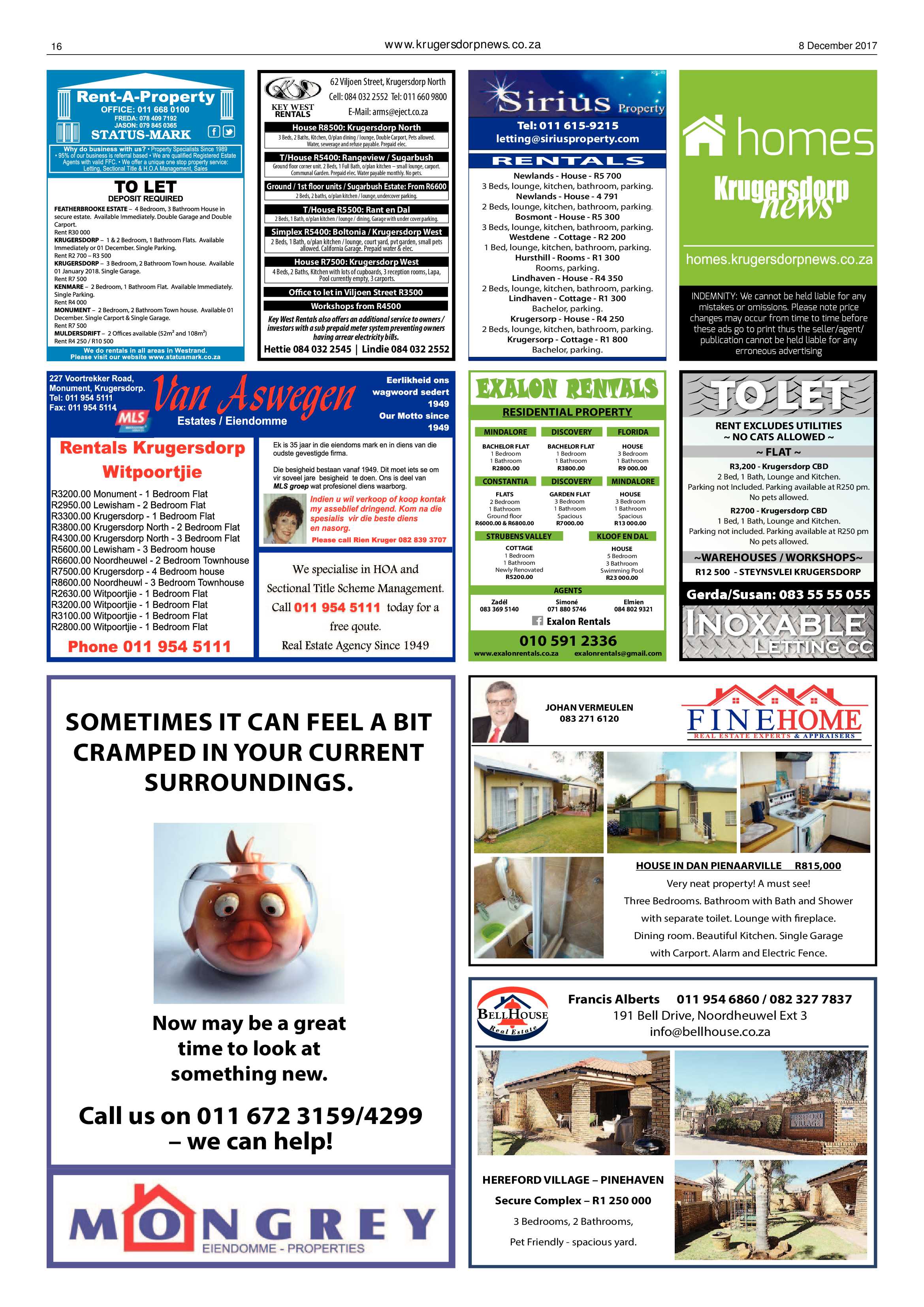 Krugersdorp News 8 December 2017 page 16