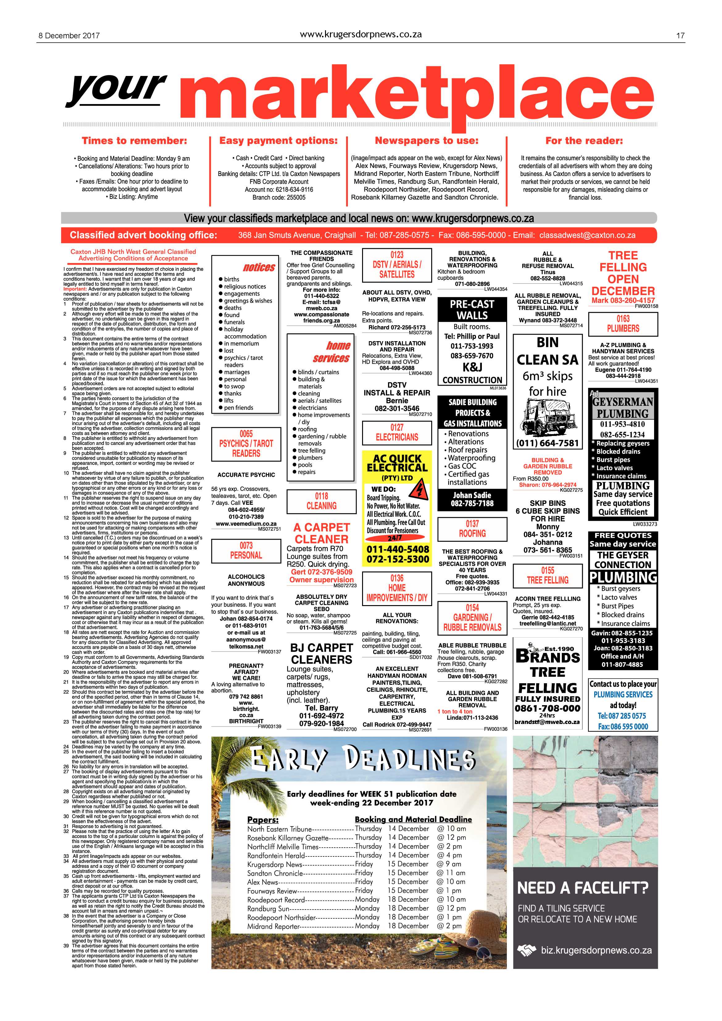 Krugersdorp News 8 December 2017 page 17