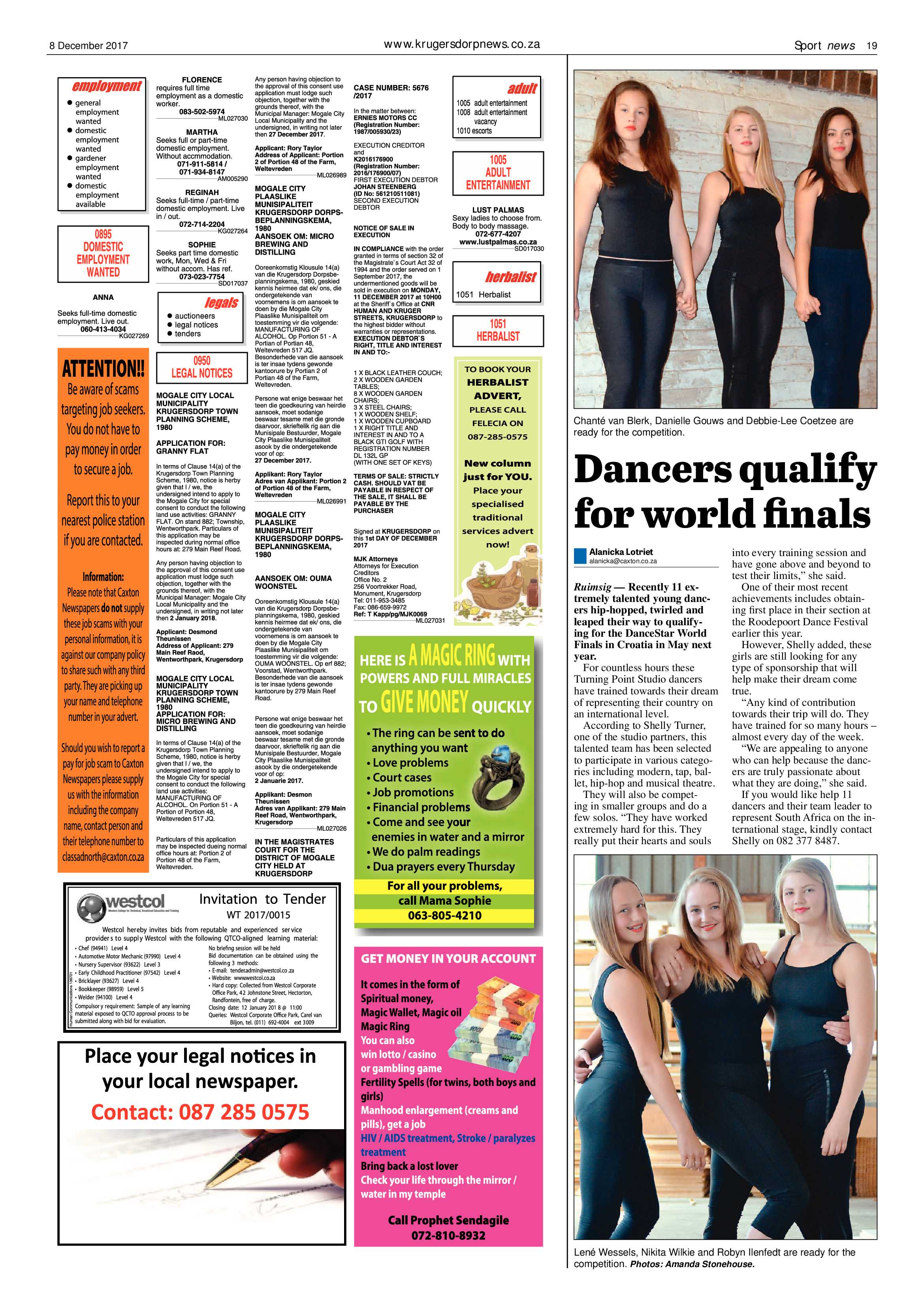 Krugersdorp News 8 December 2017 page 19