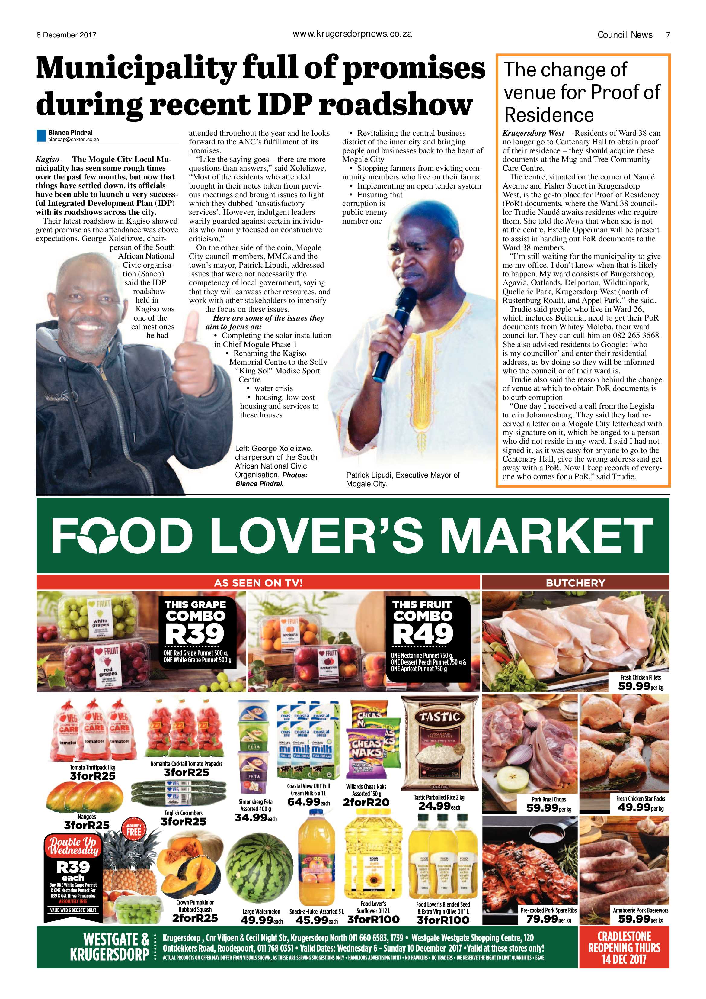 Krugersdorp News 8 December 2017 page 7