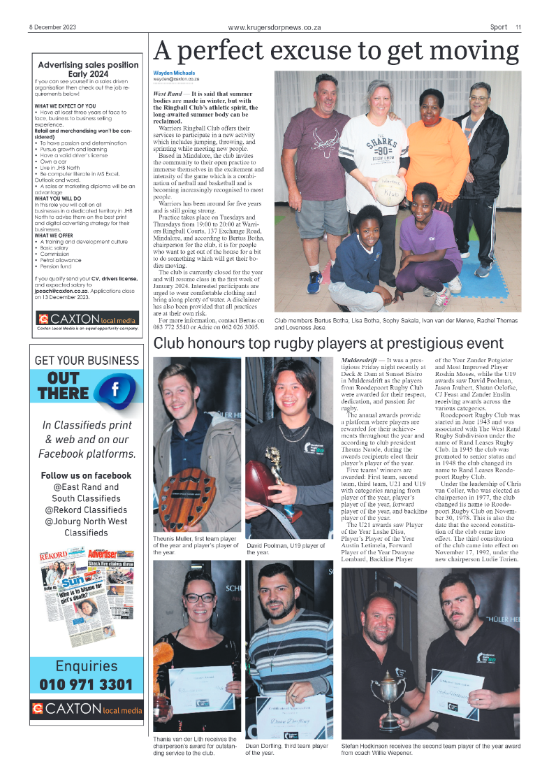Krugersdorp News 8 December 2023 page 11
