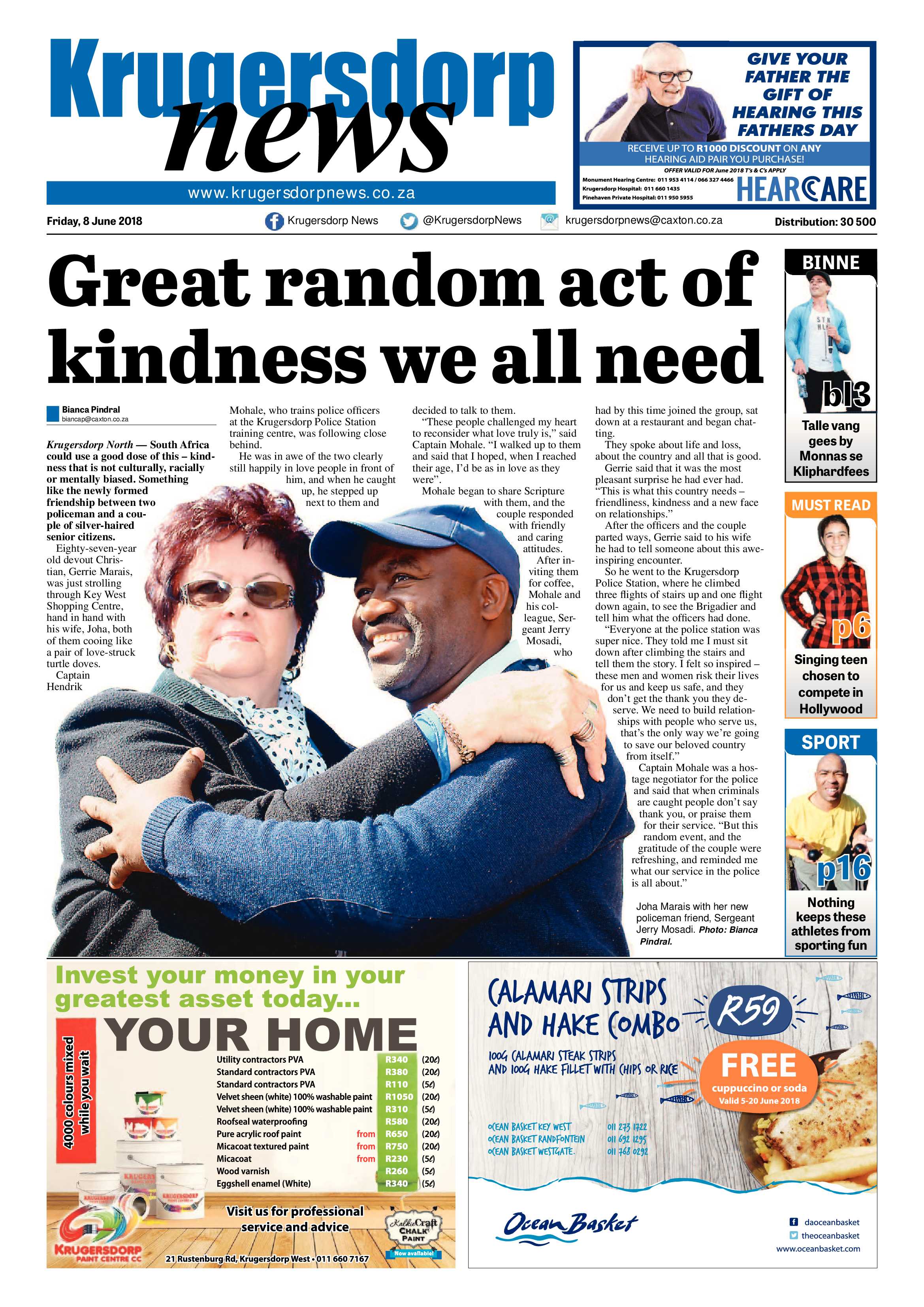 Krugersdorp News 8 June 2018 page 1