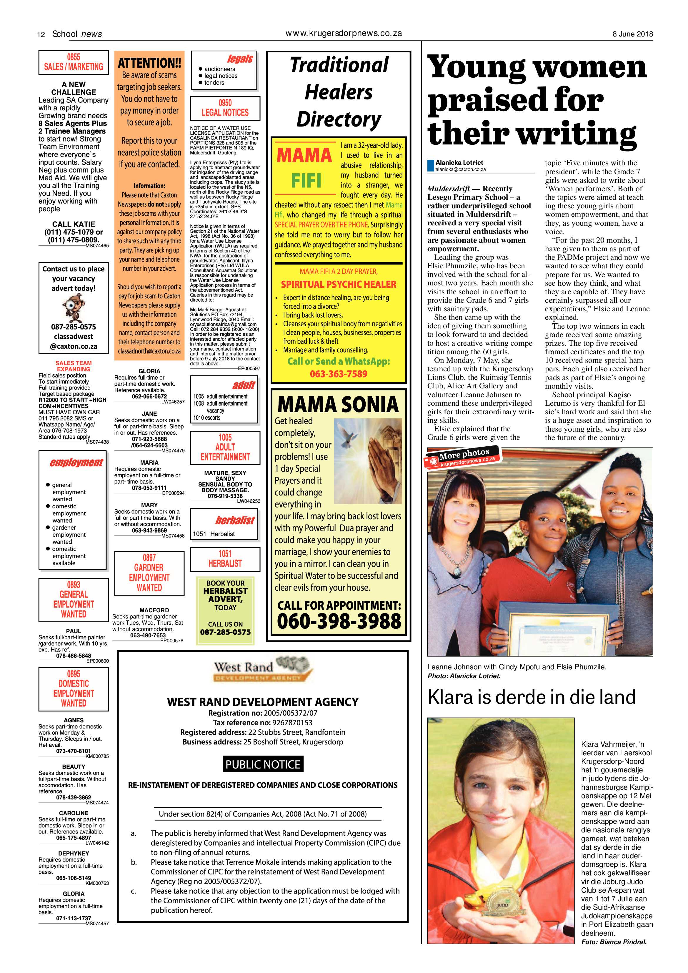 Krugersdorp News 8 June 2018 page 12