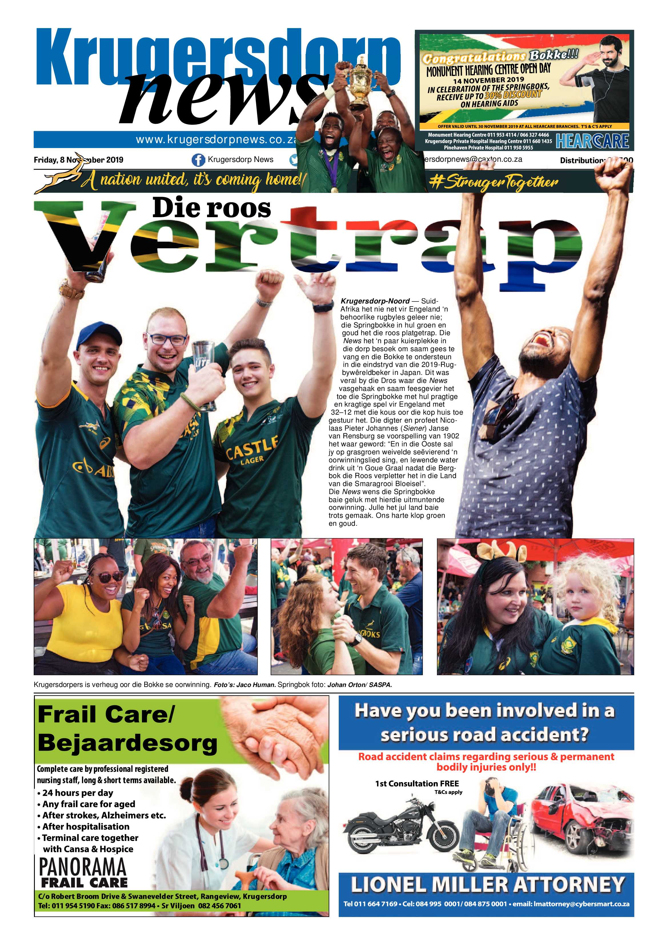 Krugersdorp News 8 November 2019 page 1