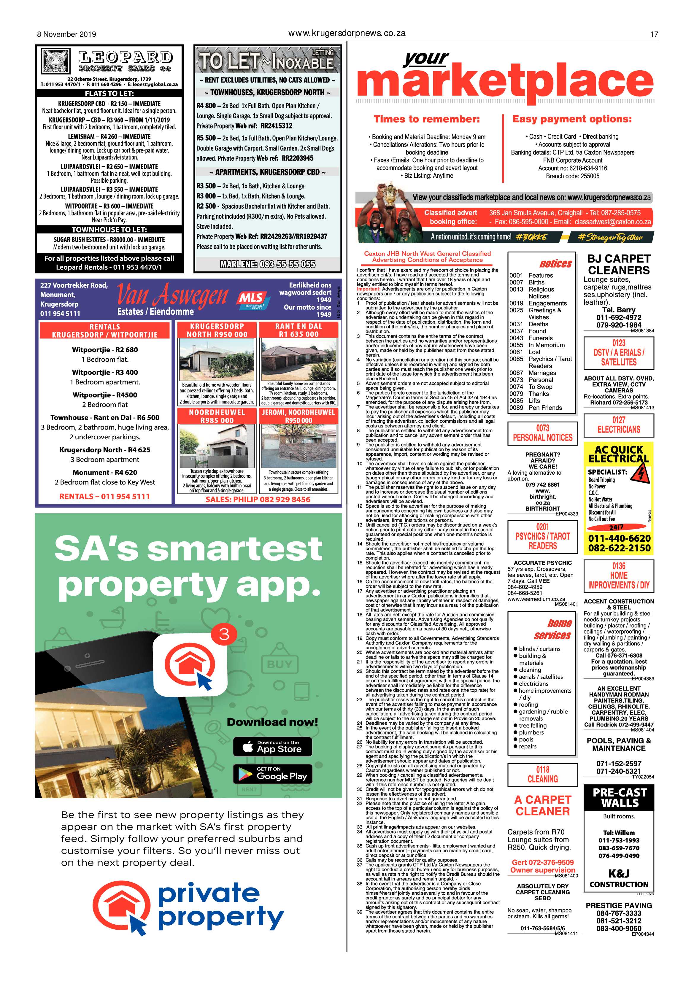 Krugersdorp News 8 November 2019 page 17