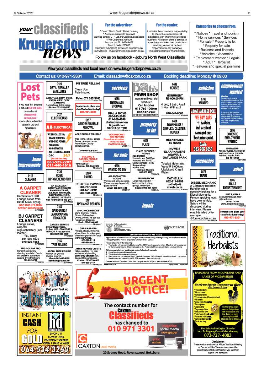 Krugersdorp News 8 October 2021 page 11