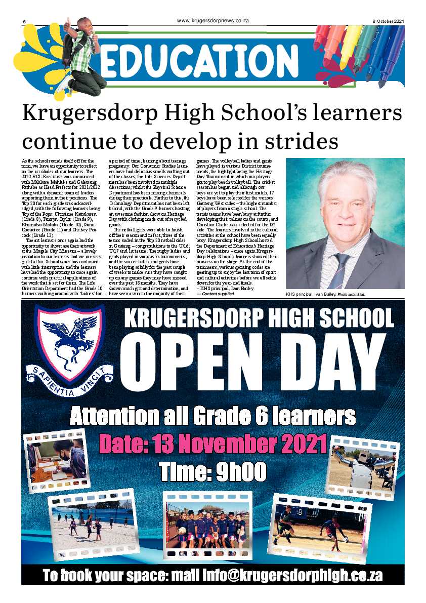 Krugersdorp News 8 October 2021 page 6