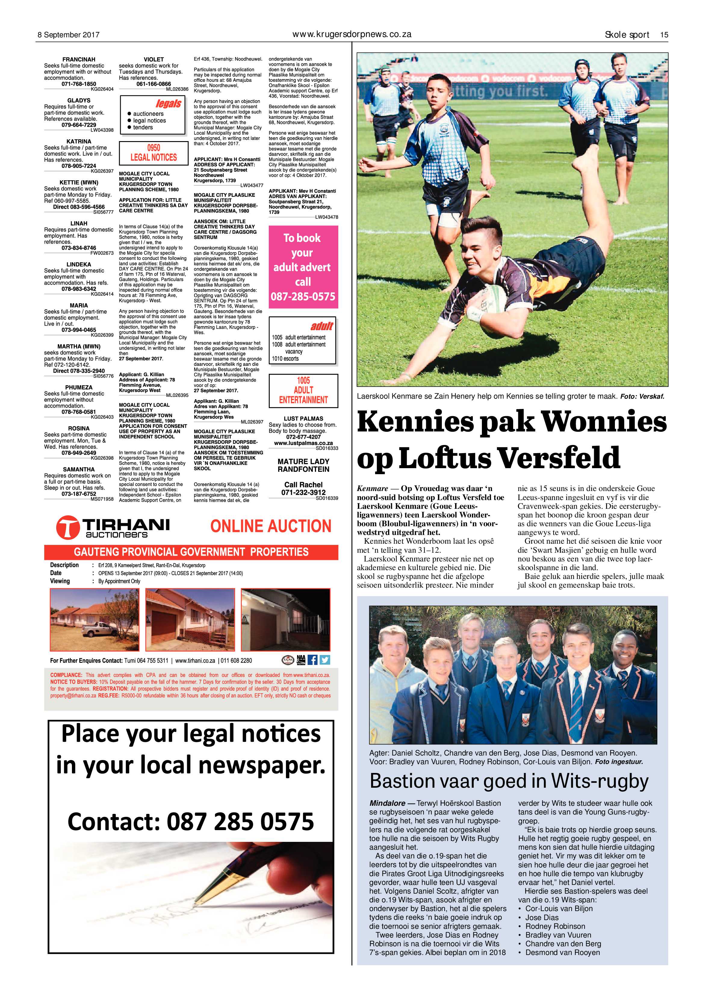 Krugersdorp News 8 September 2017 page 15