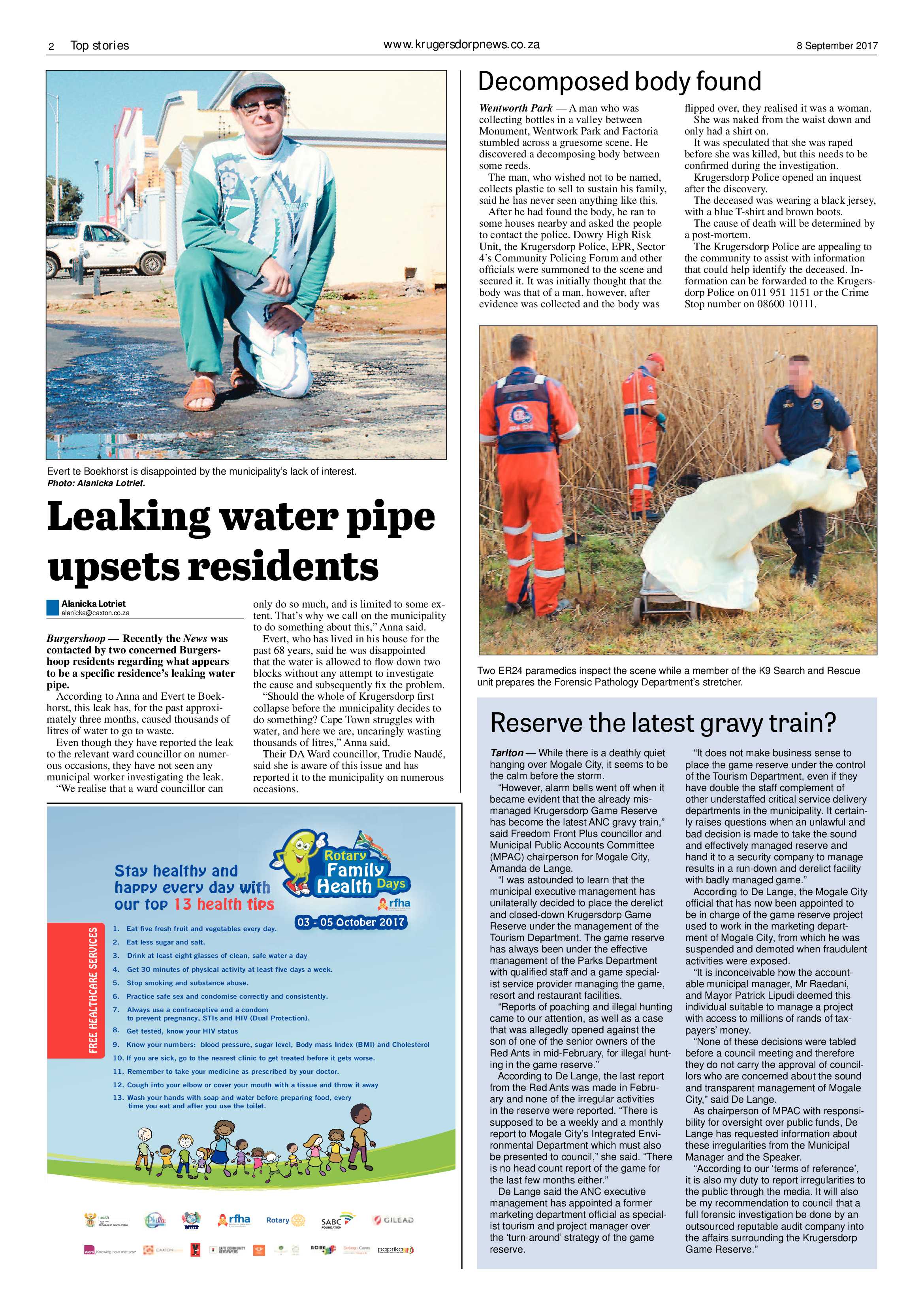 Krugersdorp News 8 September 2017 page 2