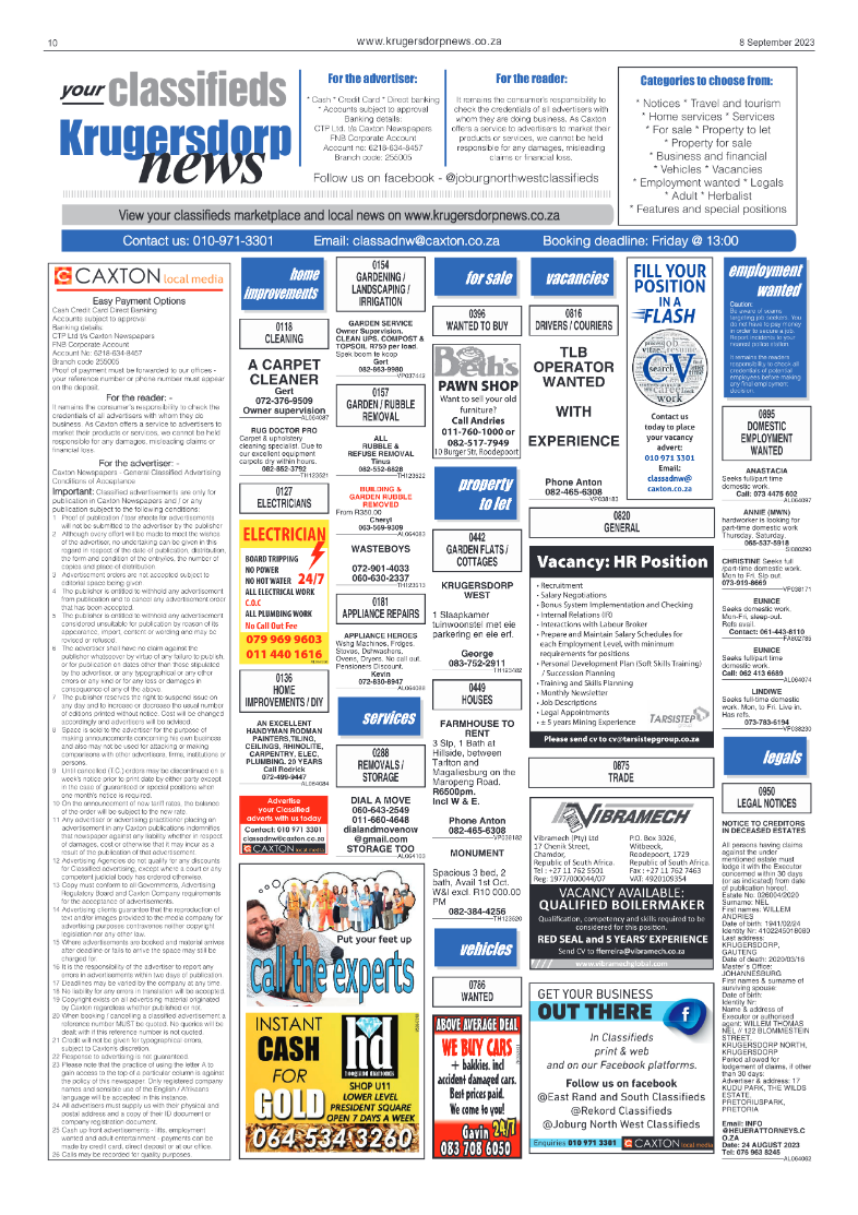 Krugersdorp News 8 September 2023 page 10