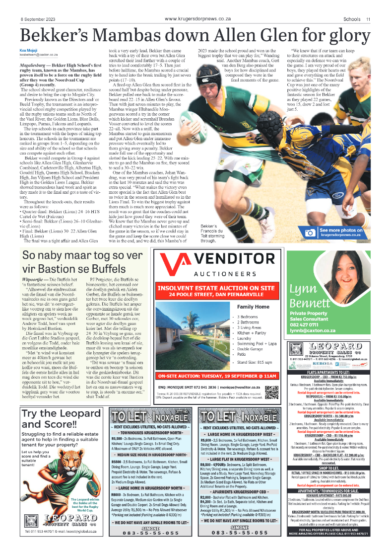 Krugersdorp News 8 September 2023 page 11