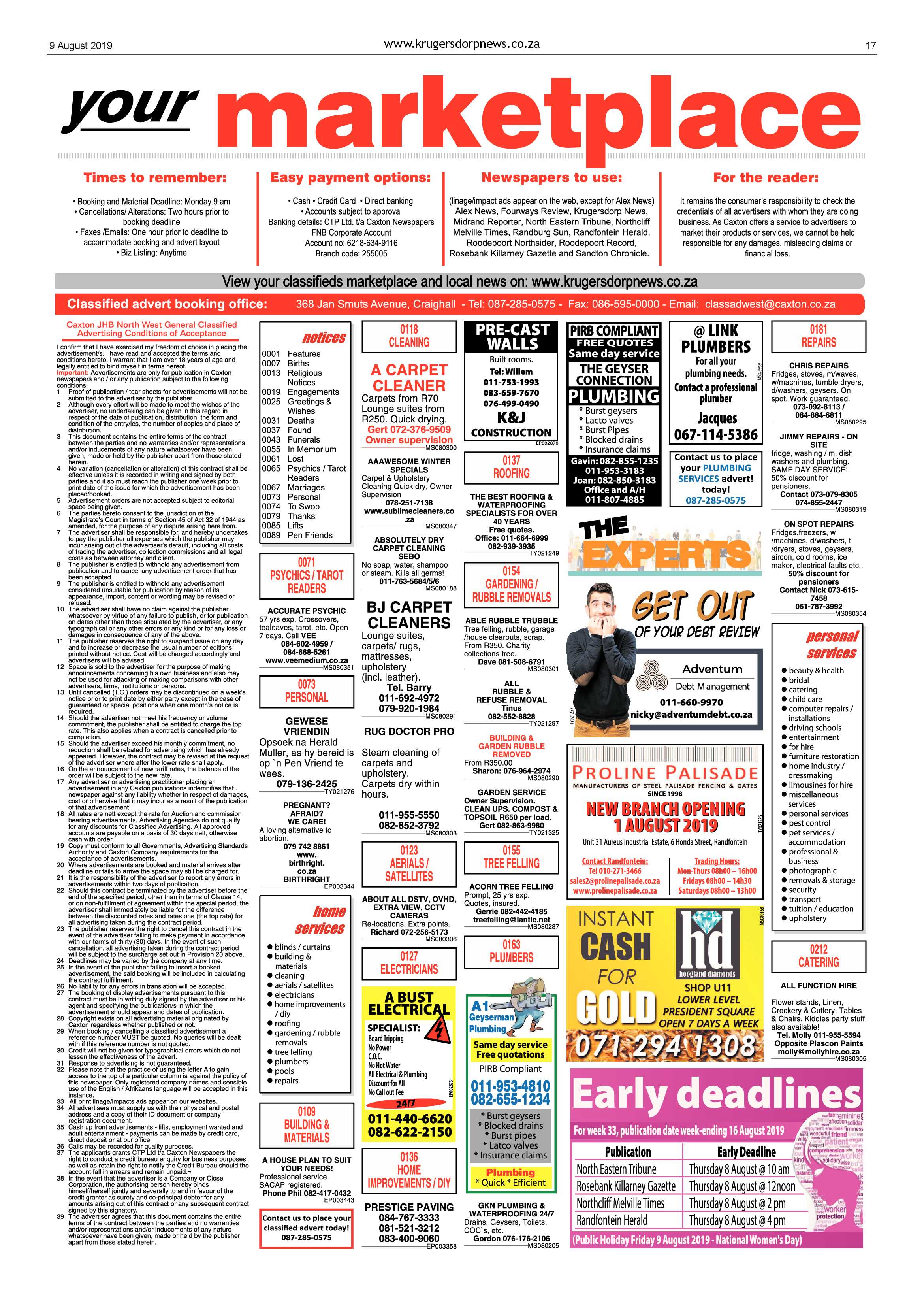 Krugersdorp News 9 August 2019 page 17