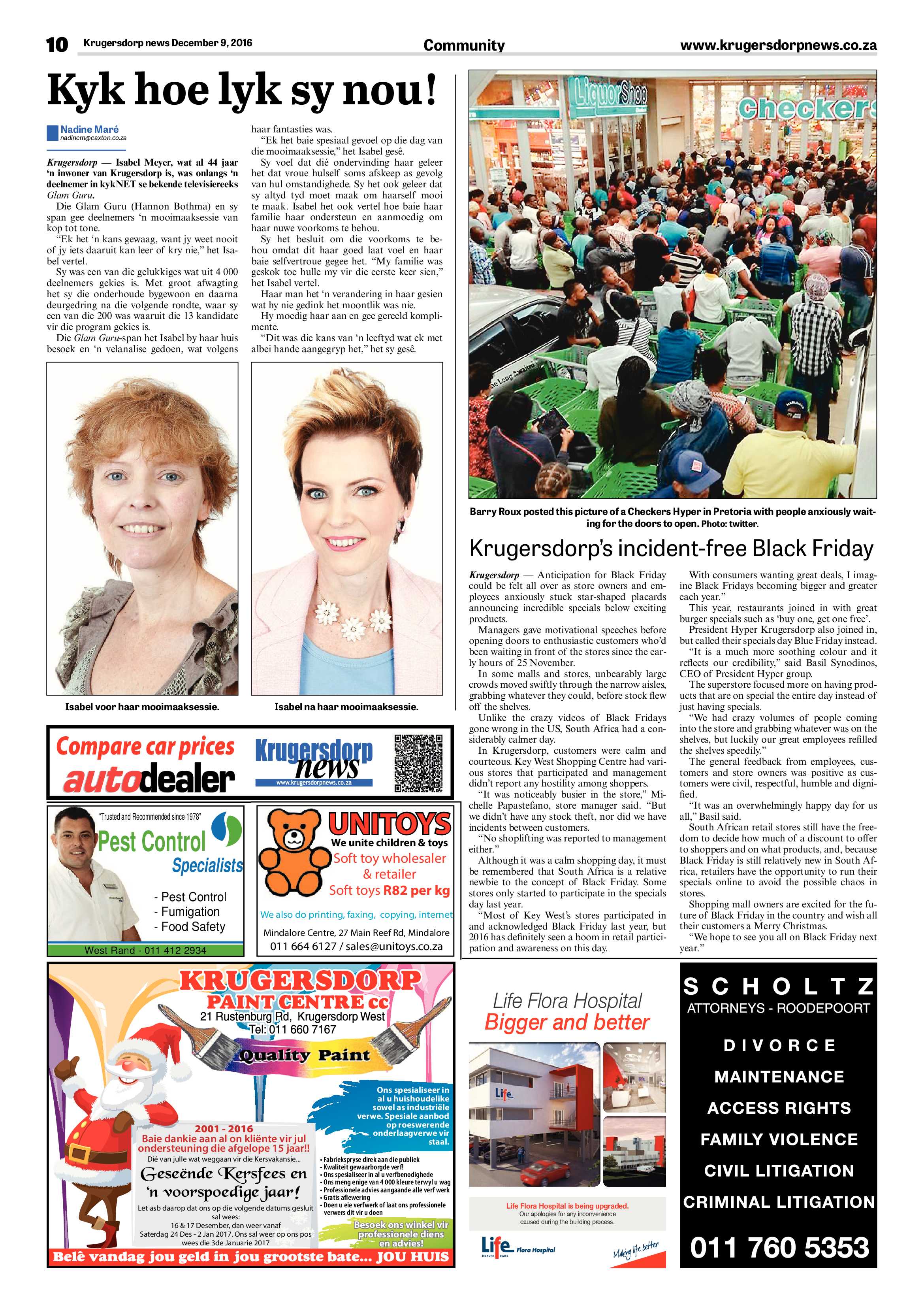 Krugersdorp News 9 December 2016 page 10