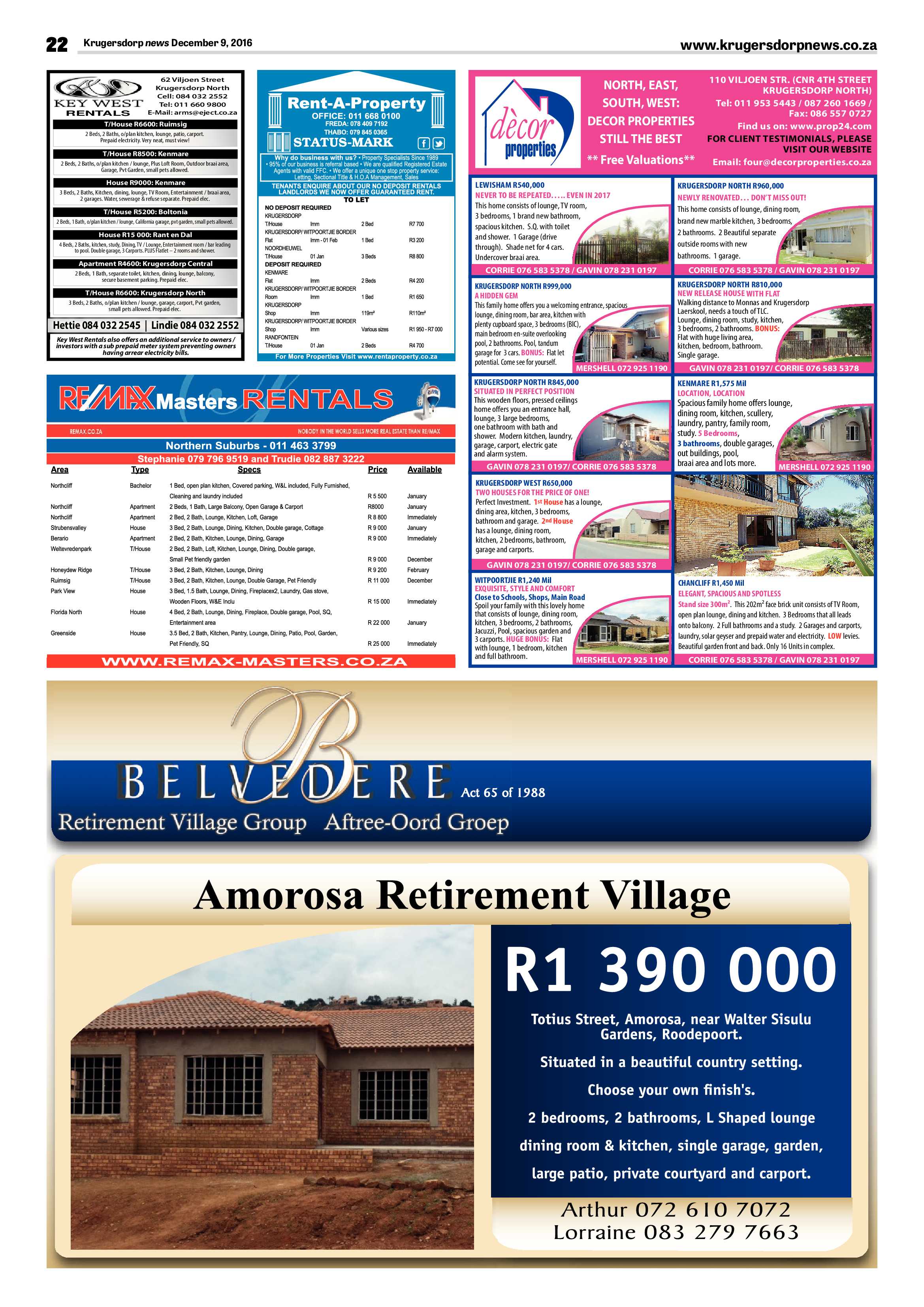 Krugersdorp News 9 December 2016 page 22
