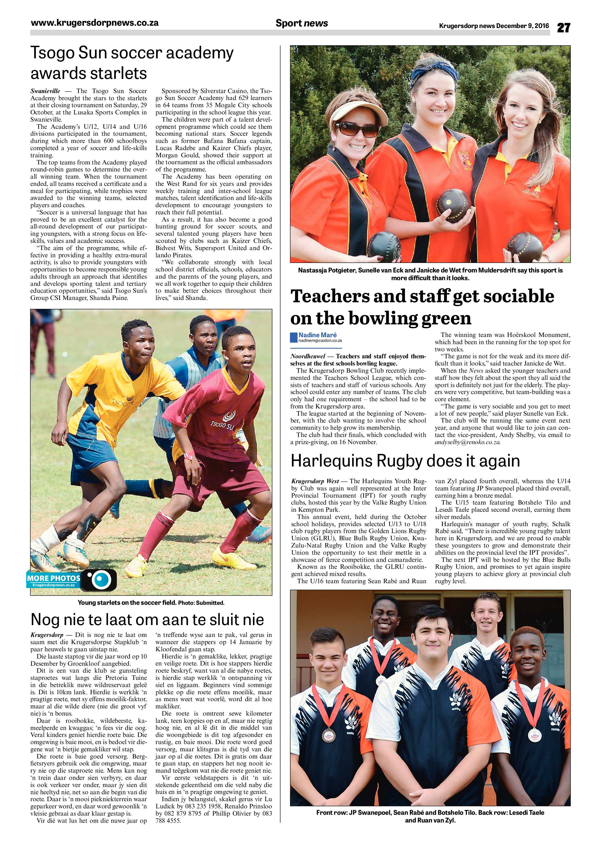 Krugersdorp News 9 December 2016 page 27