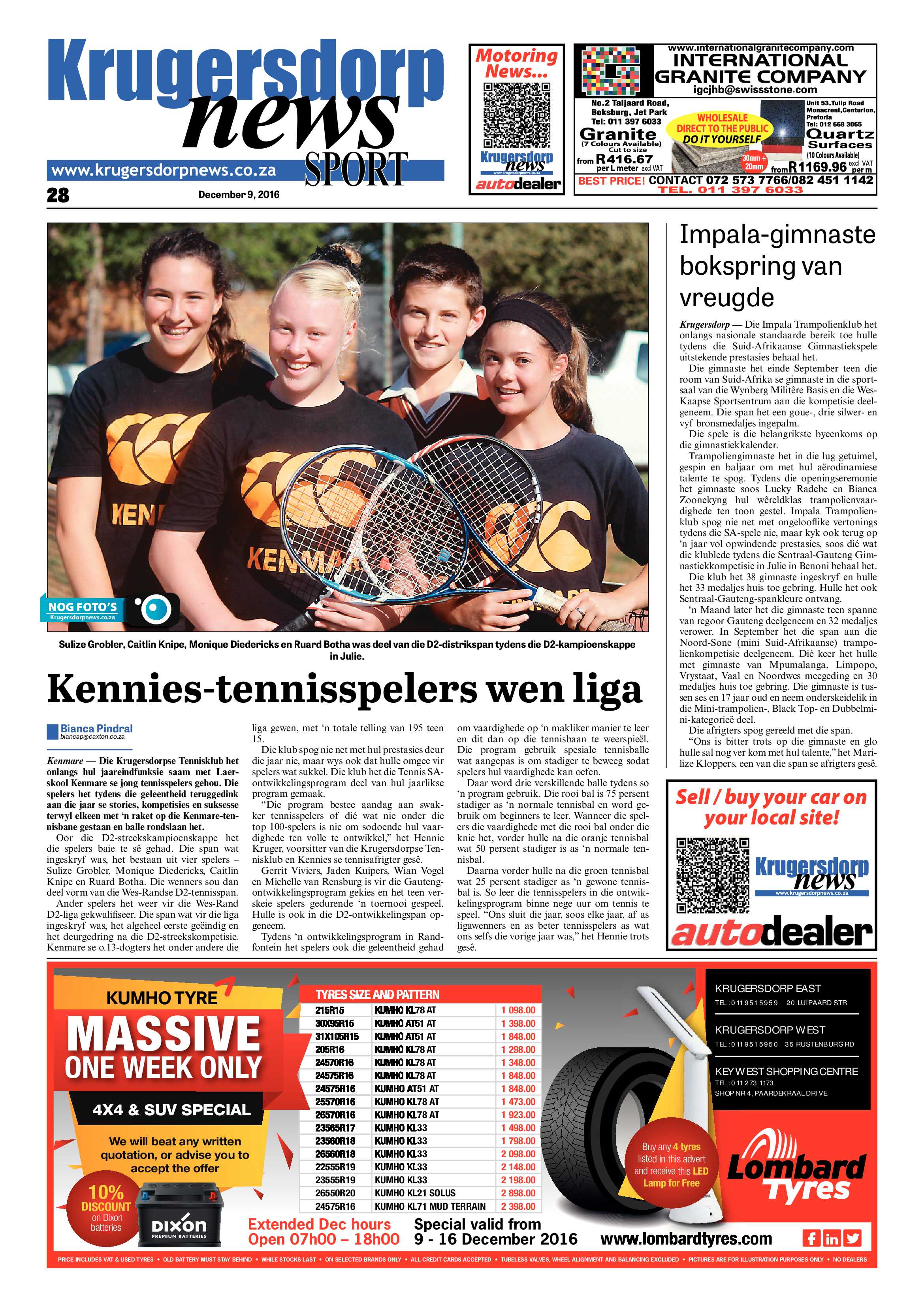 Krugersdorp News 9 December 2016 page 28
