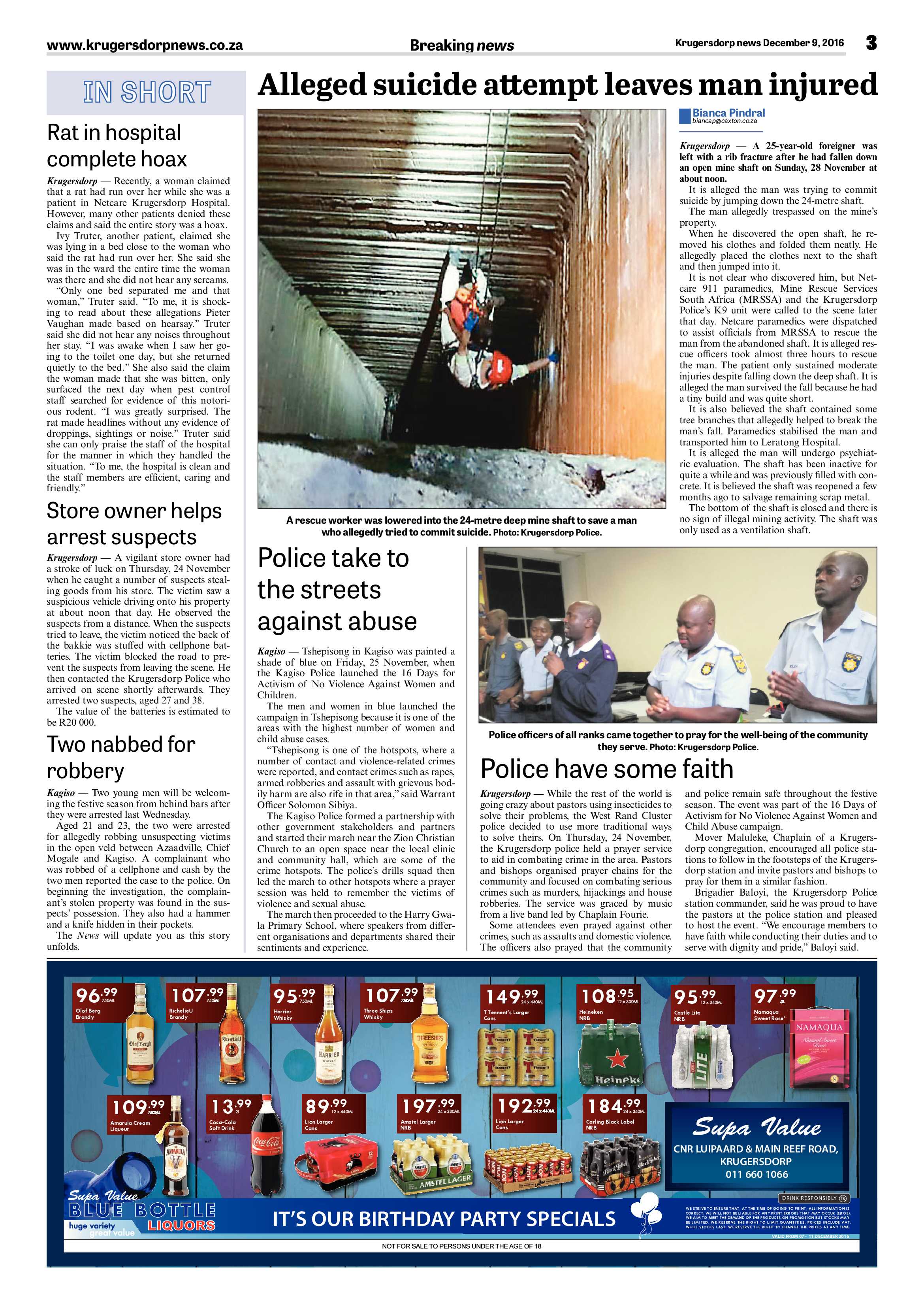 Krugersdorp News 9 December 2016 page 3